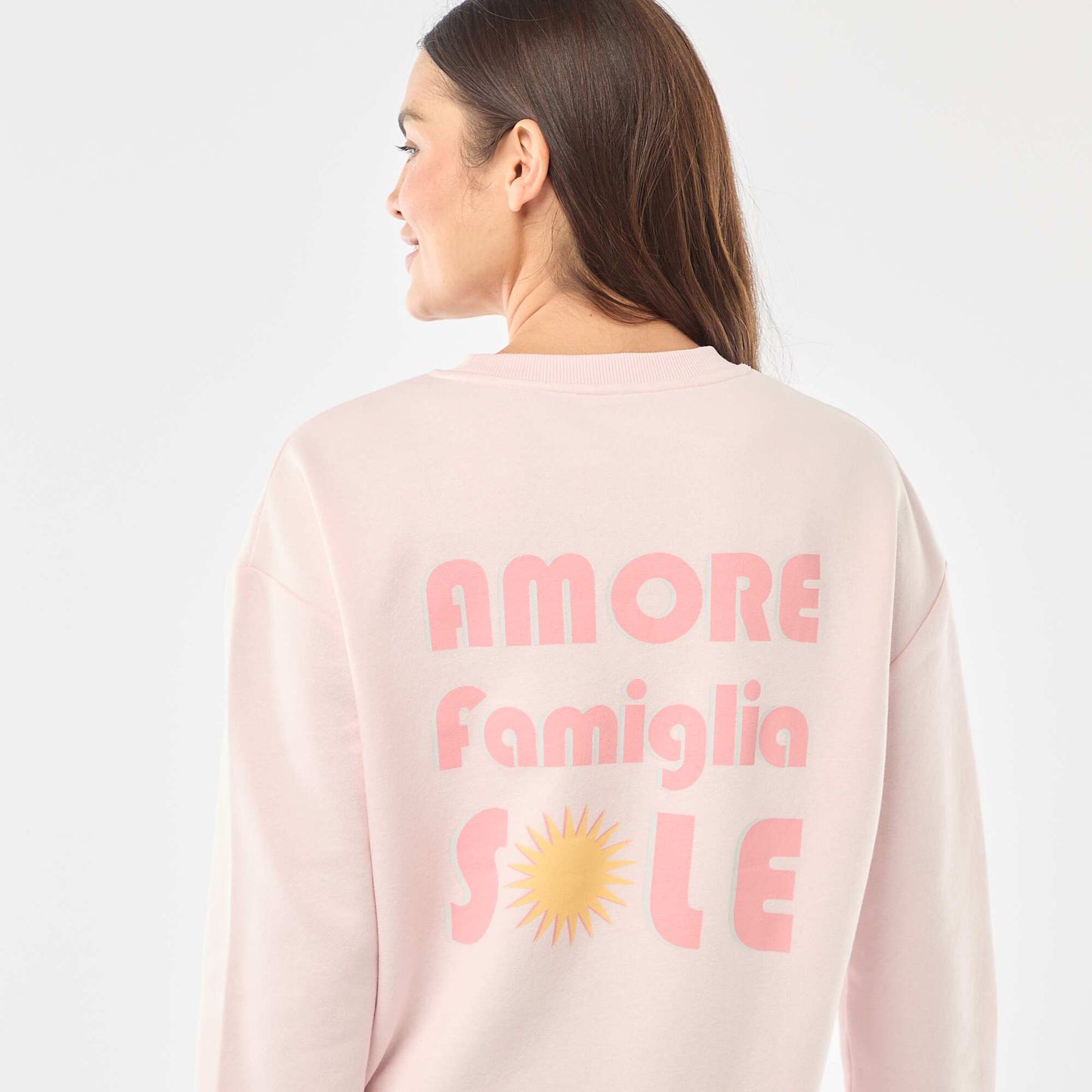 Sweat d'allaitement en molleton ROSE