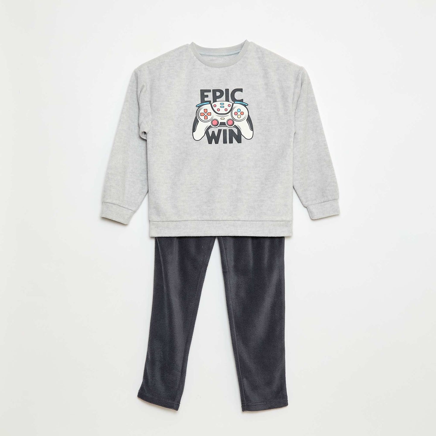 Pyjama polaire imprimé GRIS