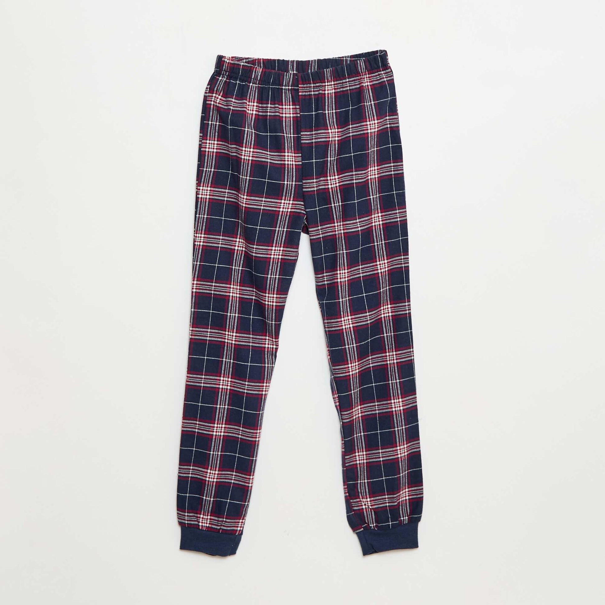 Ensemble pyjama long bimatière t-shirt + pantalon - 2 pièces BLEU