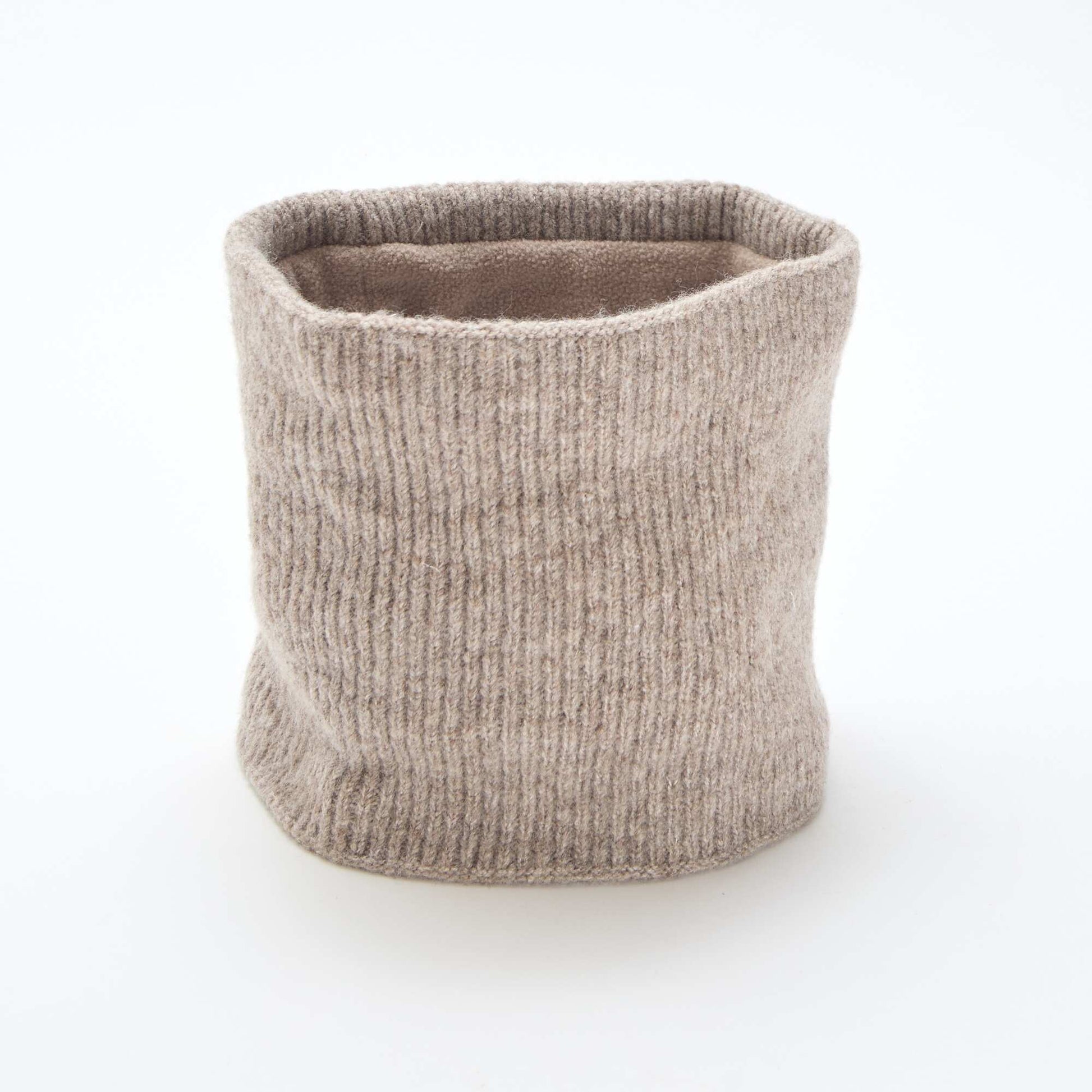 Snood en maille uni BEIGE