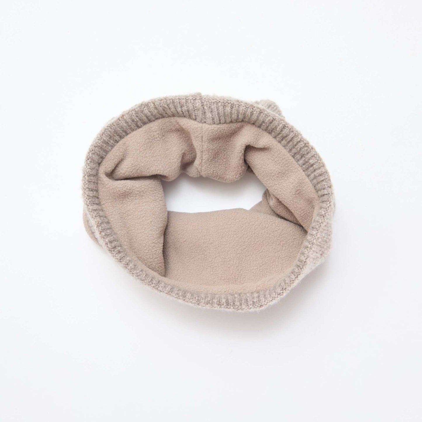 Snood en maille uni BEIGE