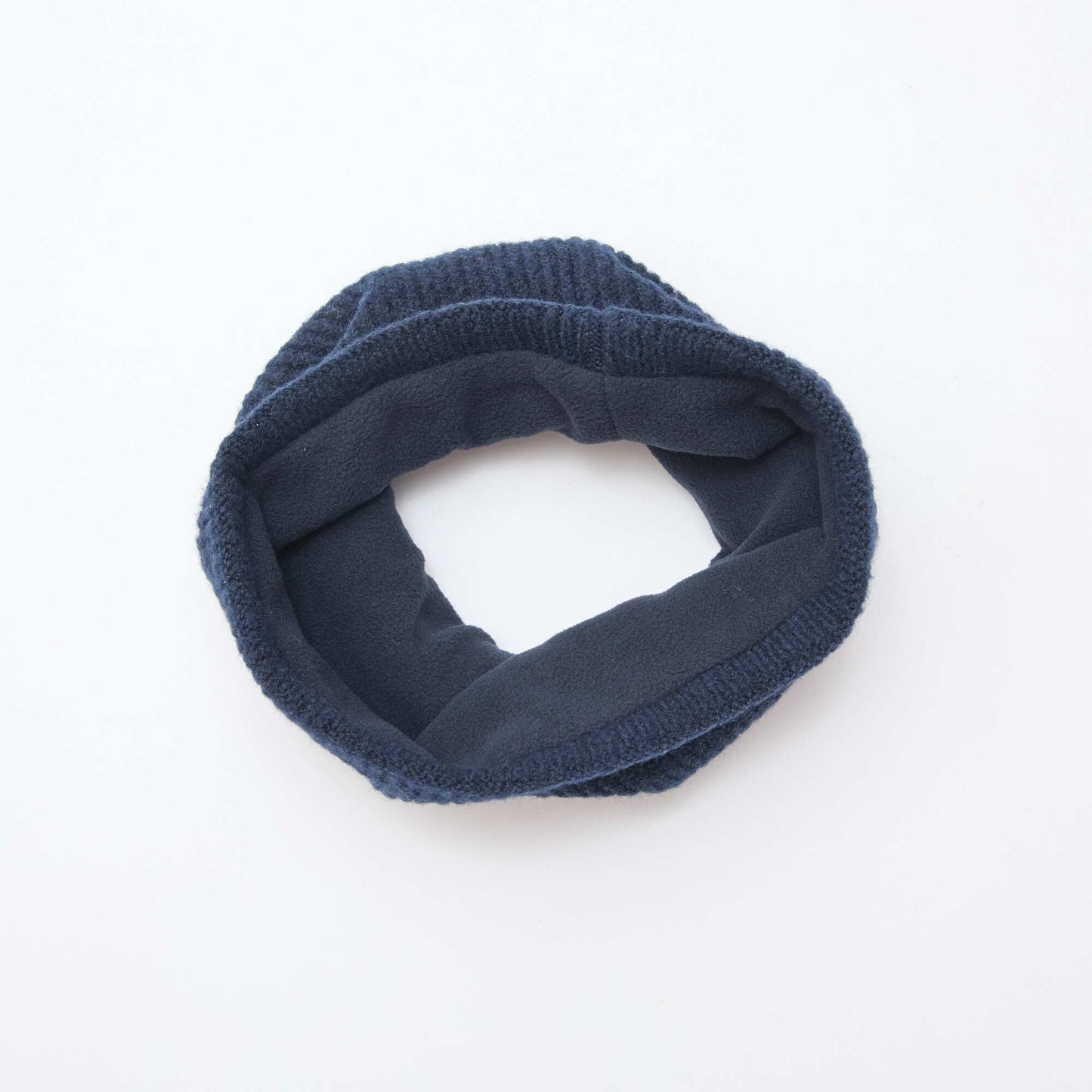 Snood en maille uni BLEU
