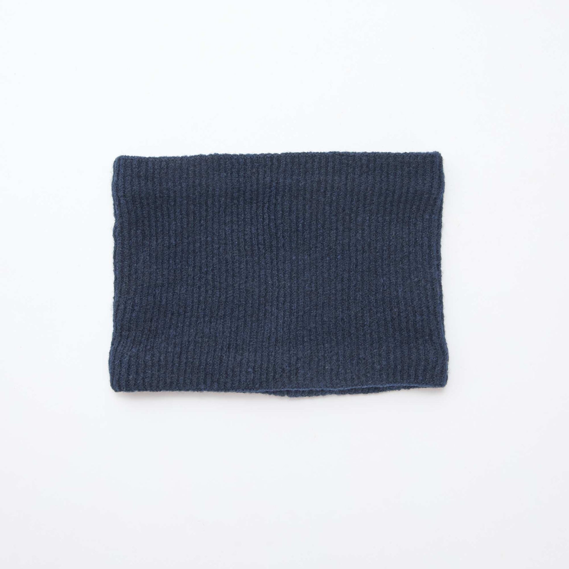 Snood en maille uni BLEU