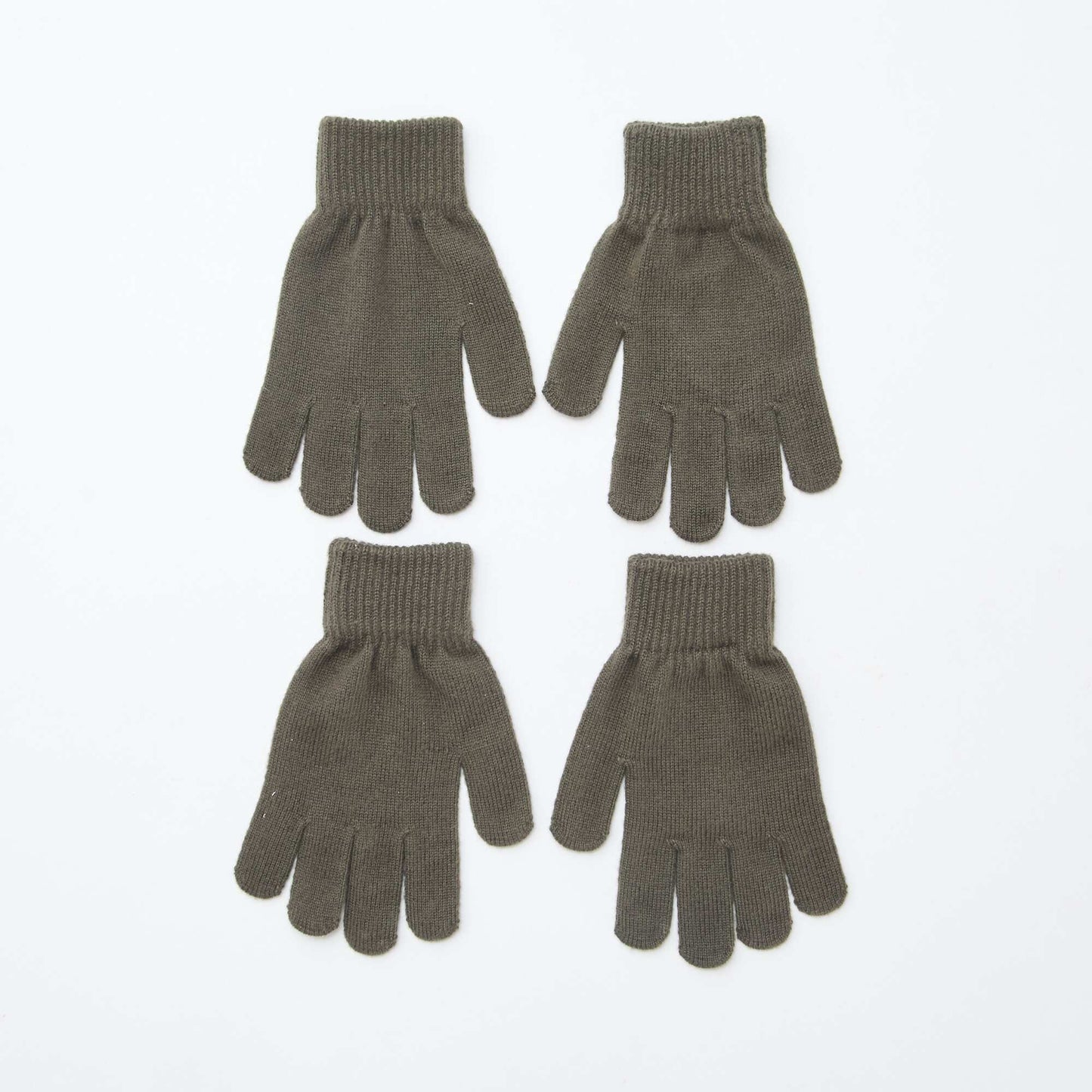Lot de 2 paires de gants en maille KAKI