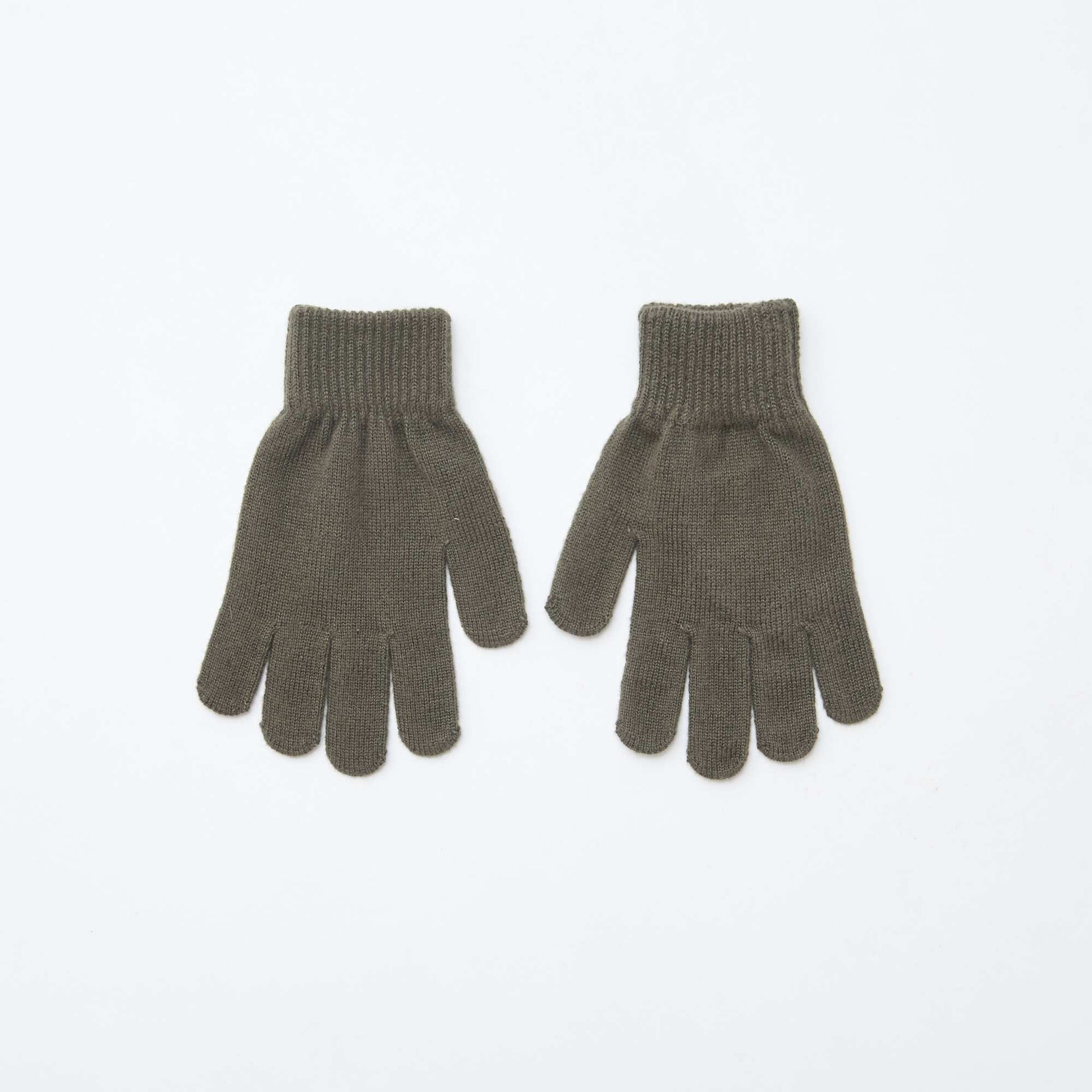 Lot de 2 paires de gants en maille KAKI