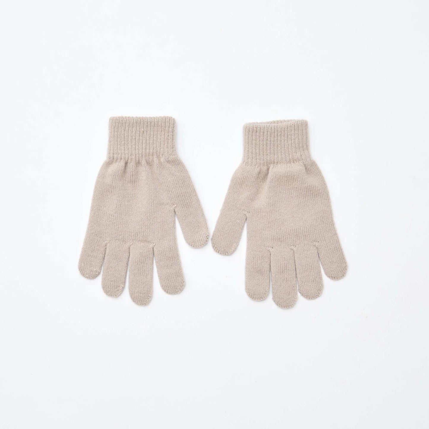 Lot de 2 paires de gants en maille BEIGE