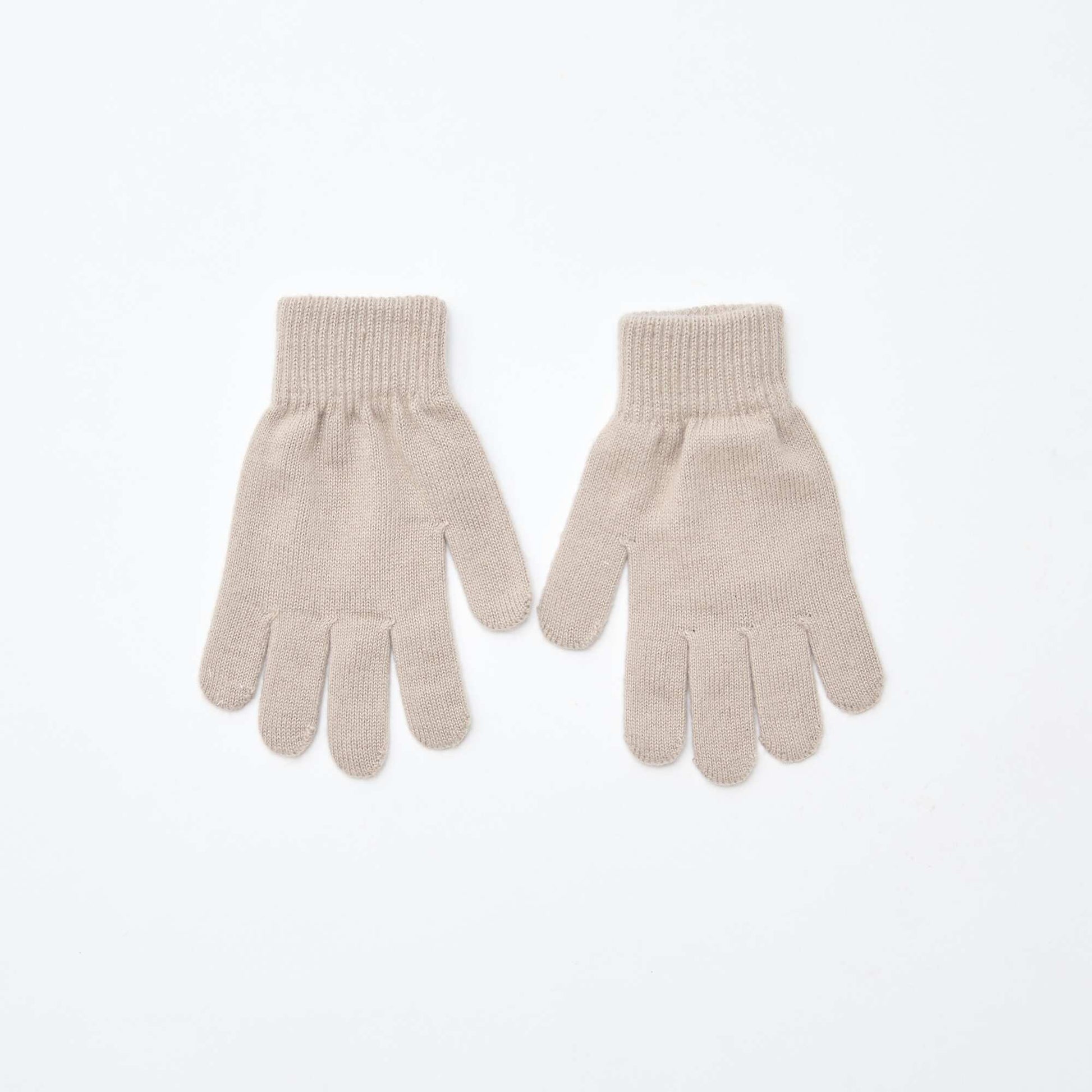 Lot de 2 paires de gants en maille BEIGE