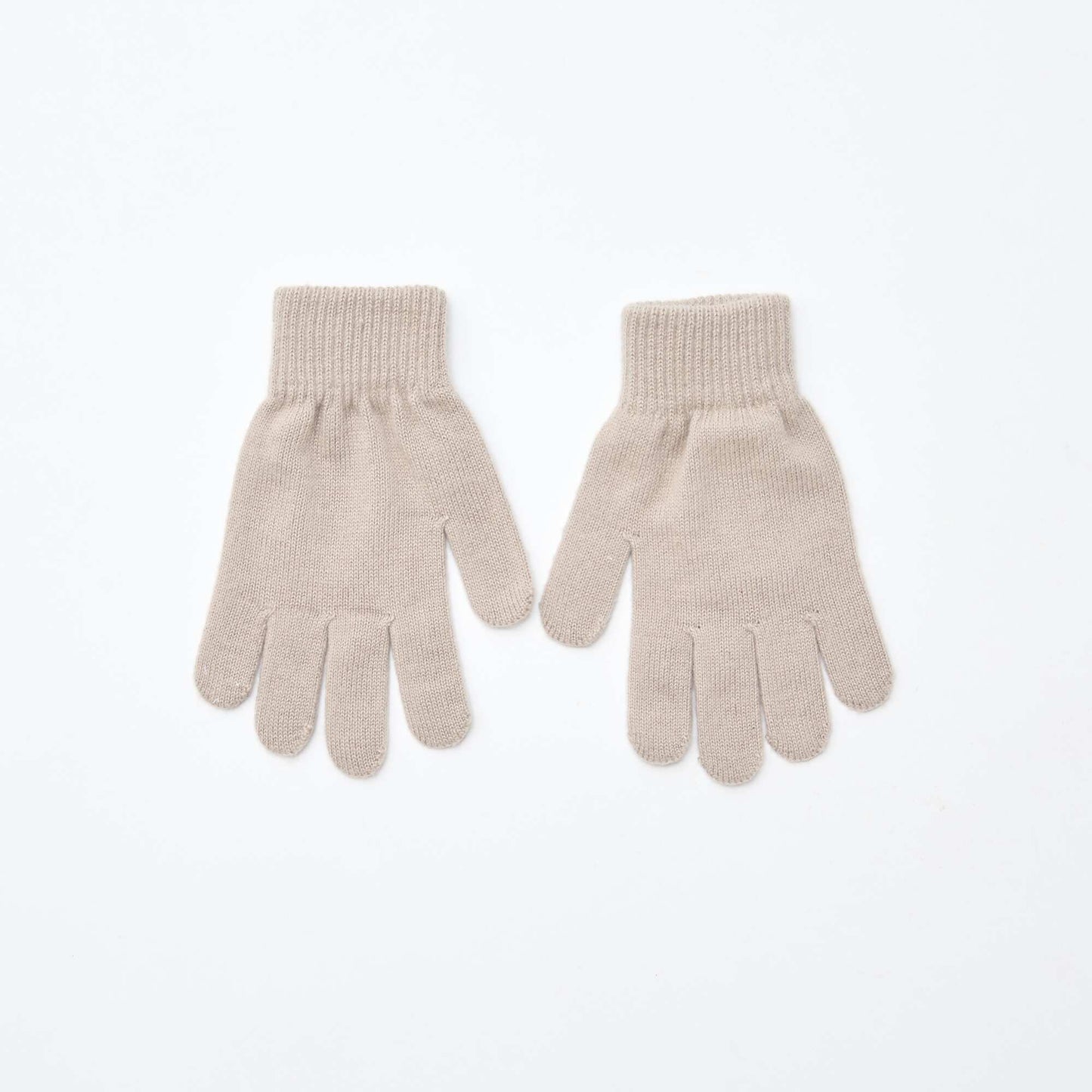 Lot de 2 paires de gants en maille BEIGE