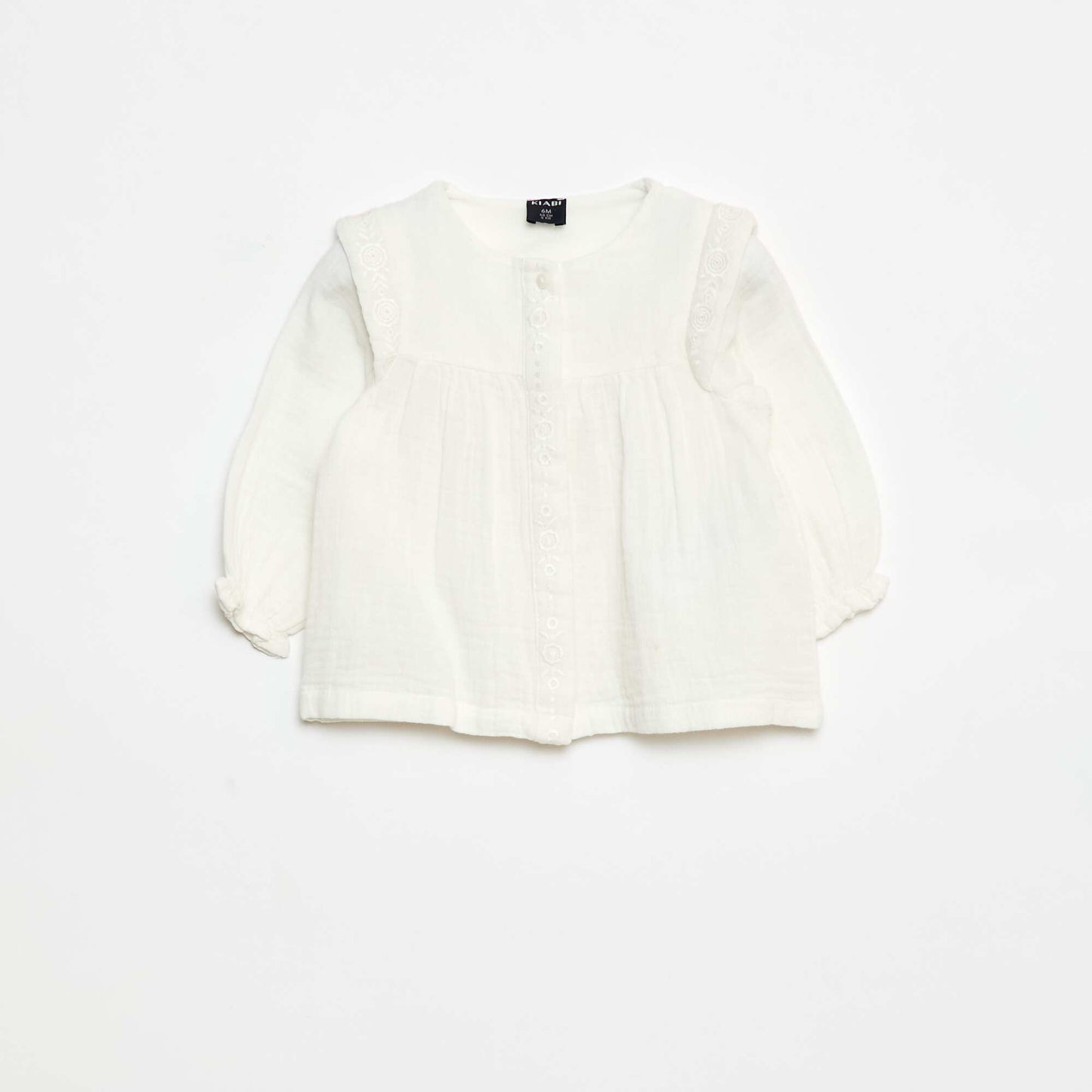 Blouse en gaze de coton BLANC