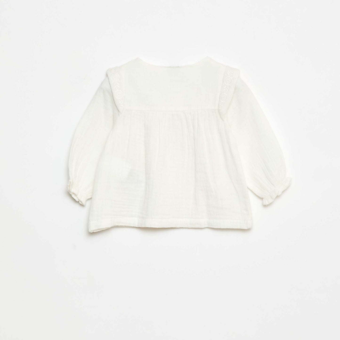 Blouse en gaze de coton BLANC