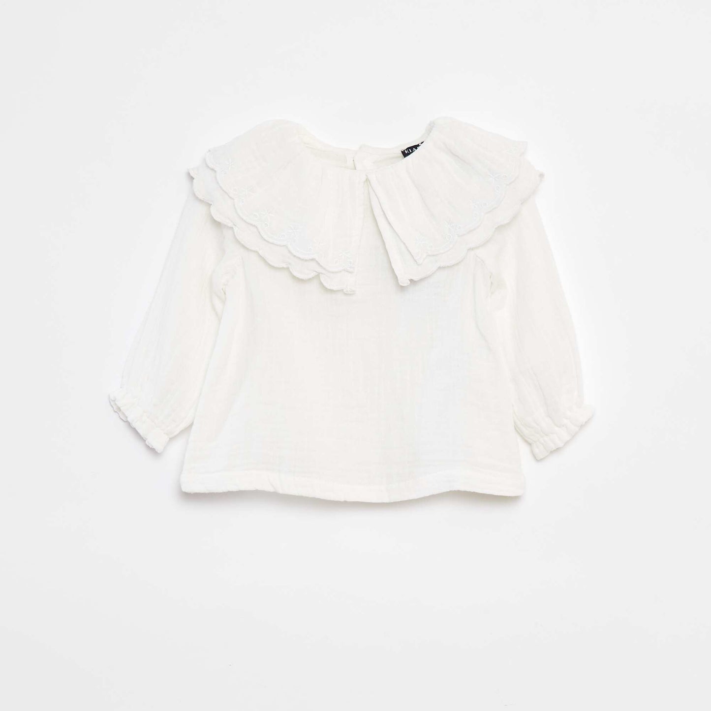 Blouse en gaze de coton BLANC