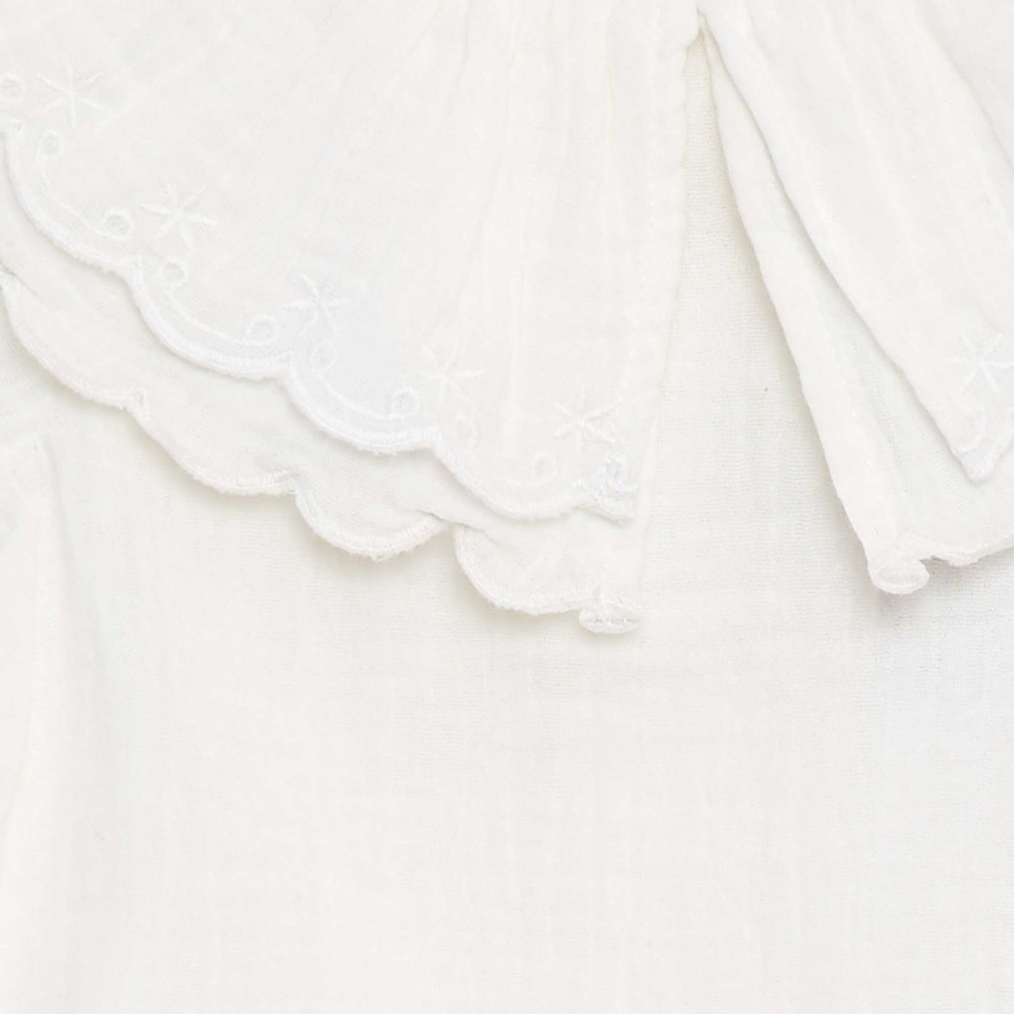 Blouse en gaze de coton BLANC