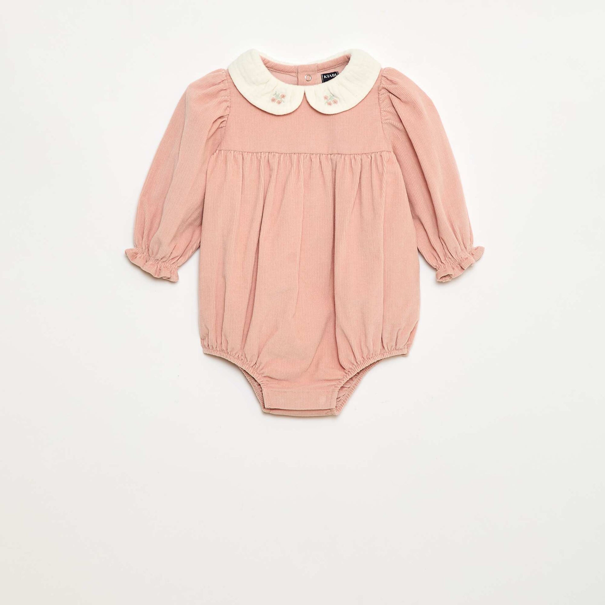 Barboteuse en velours ROSE