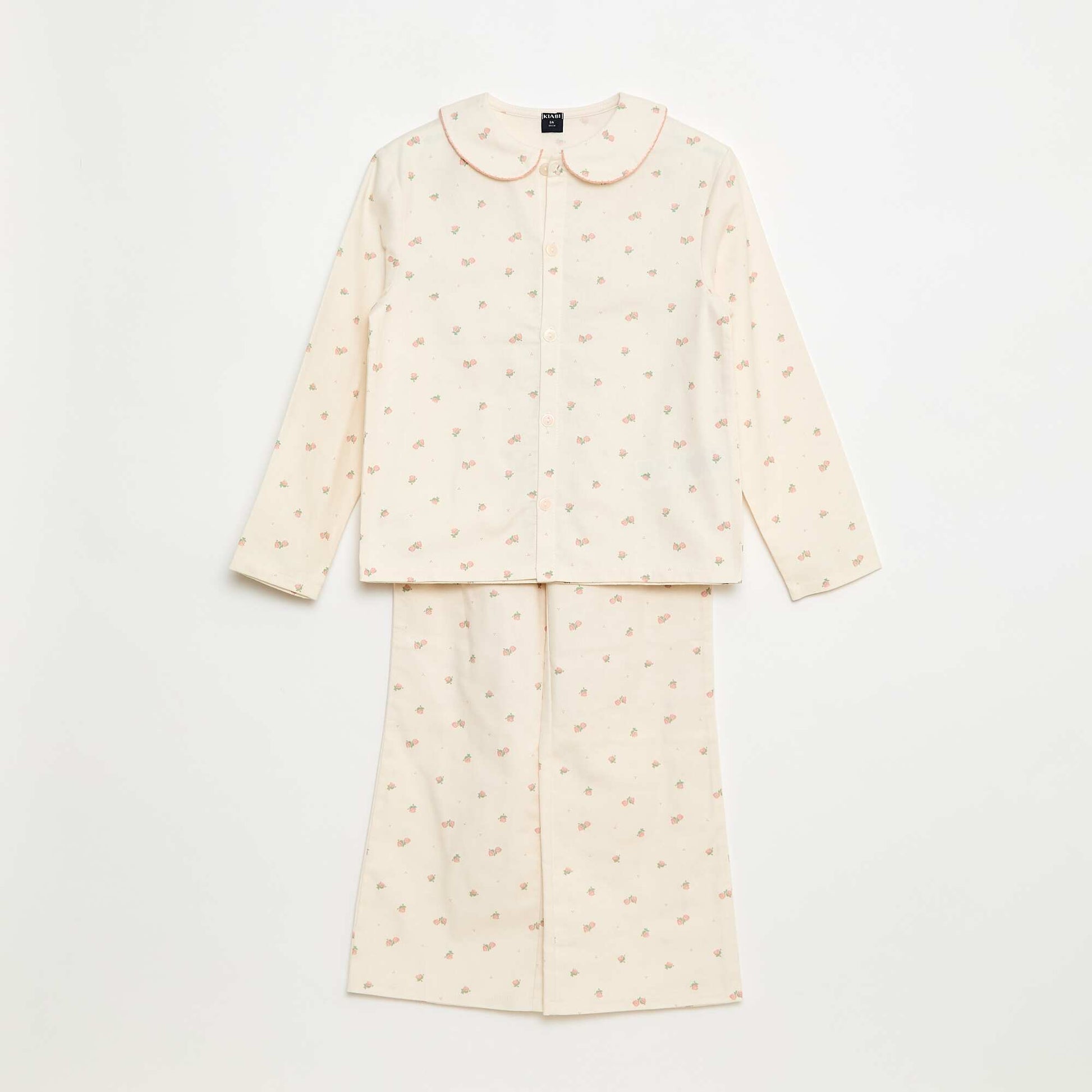 Ensemble de pyjama en flanelle de coton ROSE