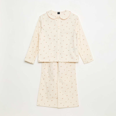 Ensemble de pyjama en flanelle de coton ROSE