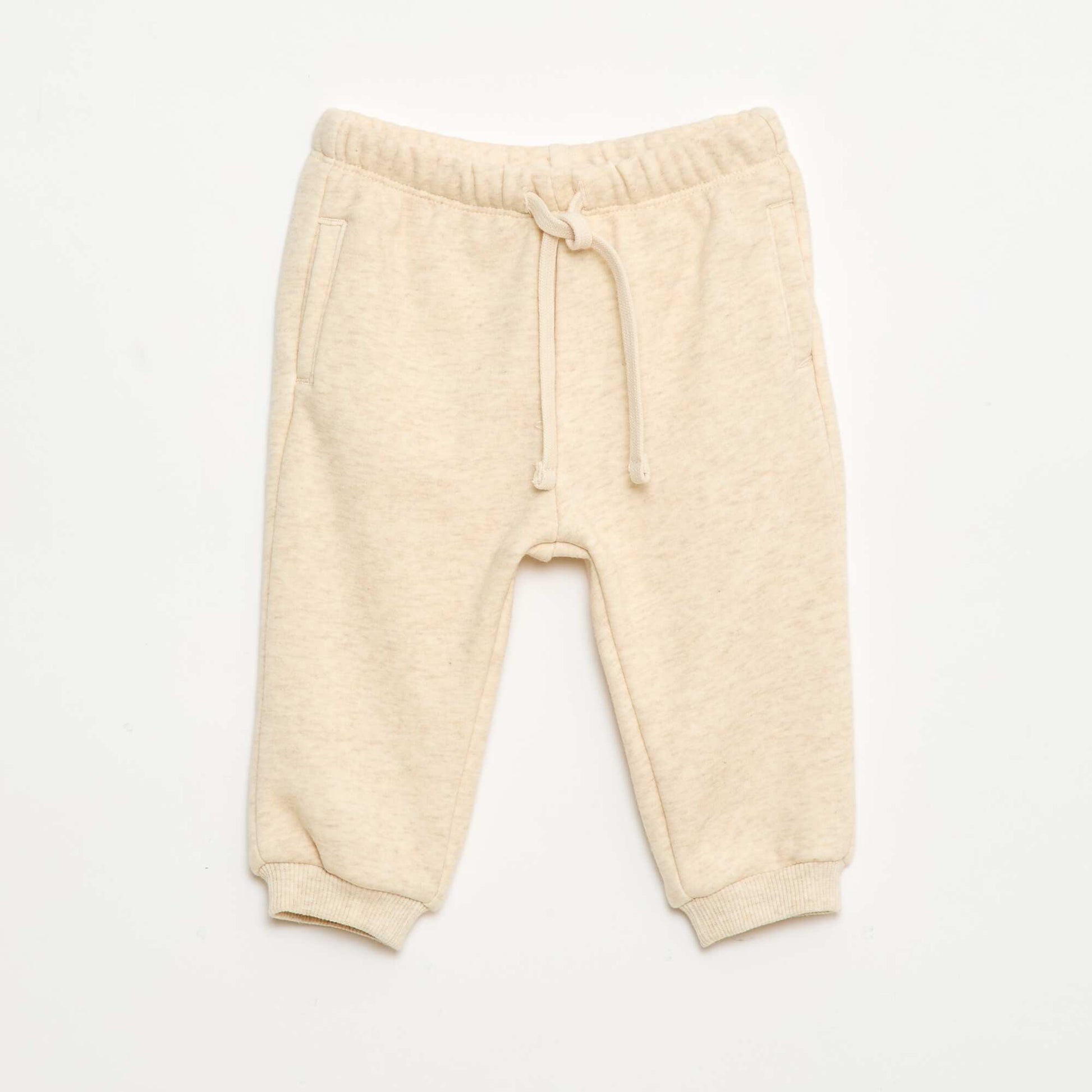 Jogging en molleton BEIGE