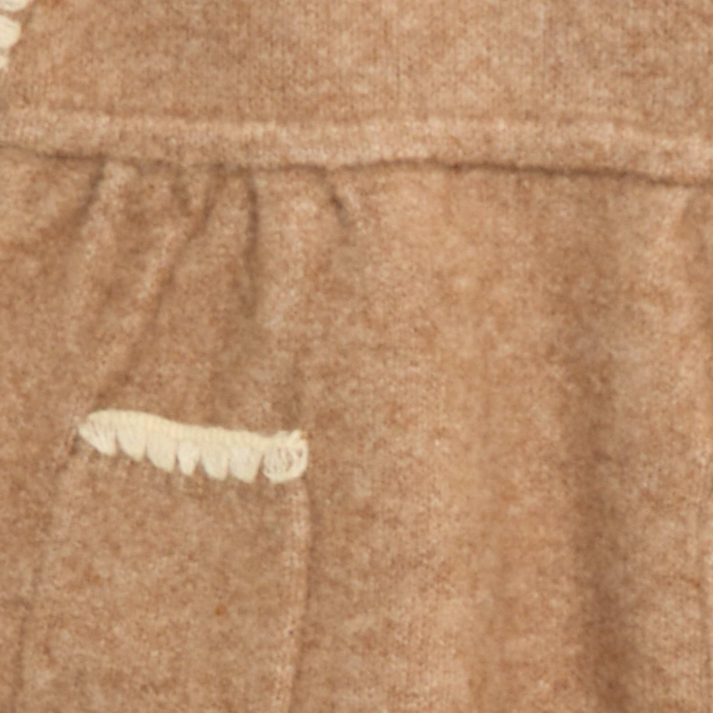Robe sans manches en maille tricot avec 2 poches BEIGE