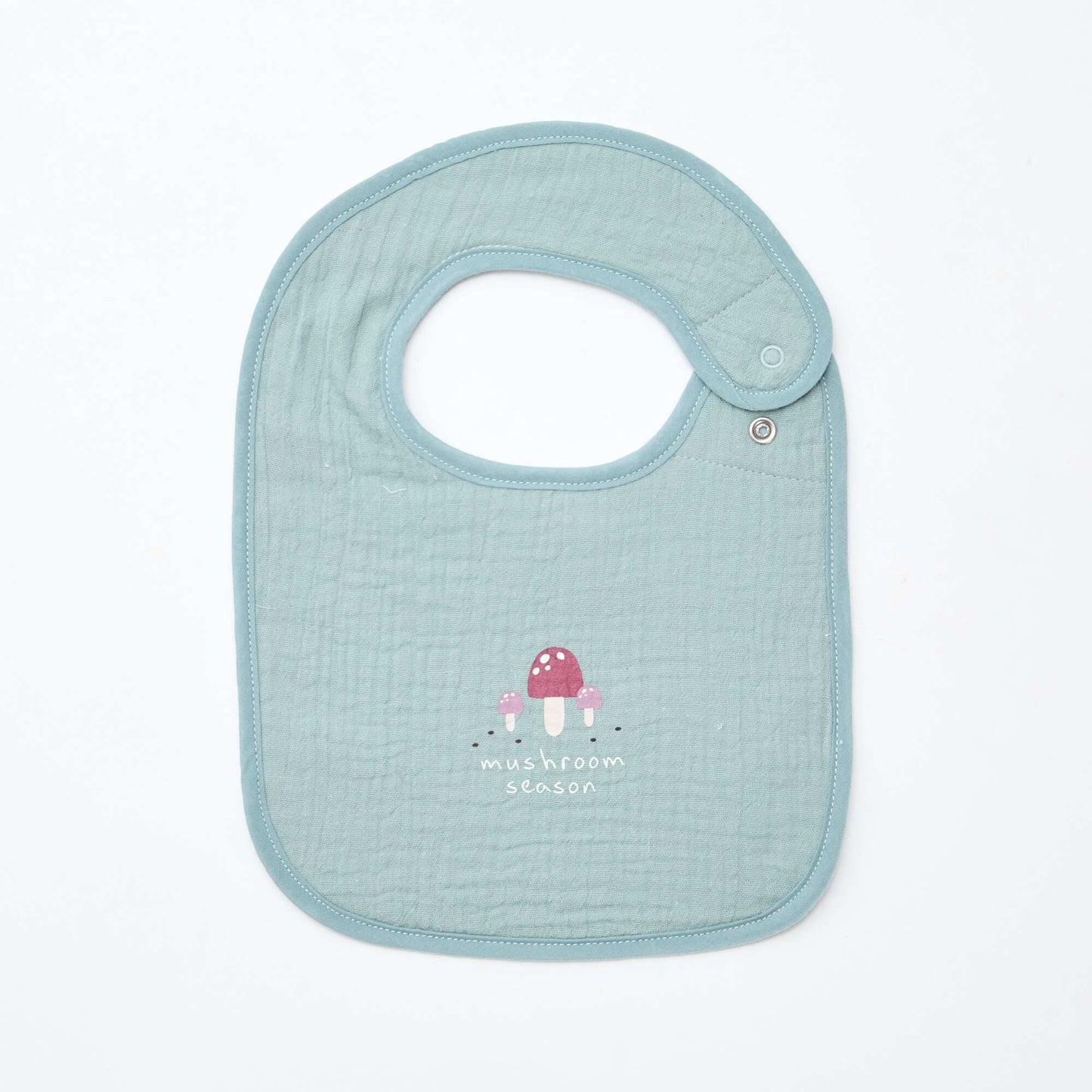 Lot de 2 bavoirs en gaze de coton doublure en éponge BLANC