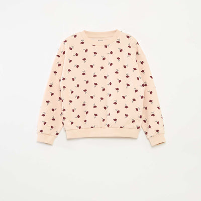 Sweat à manches longues avec imprimé ROSE