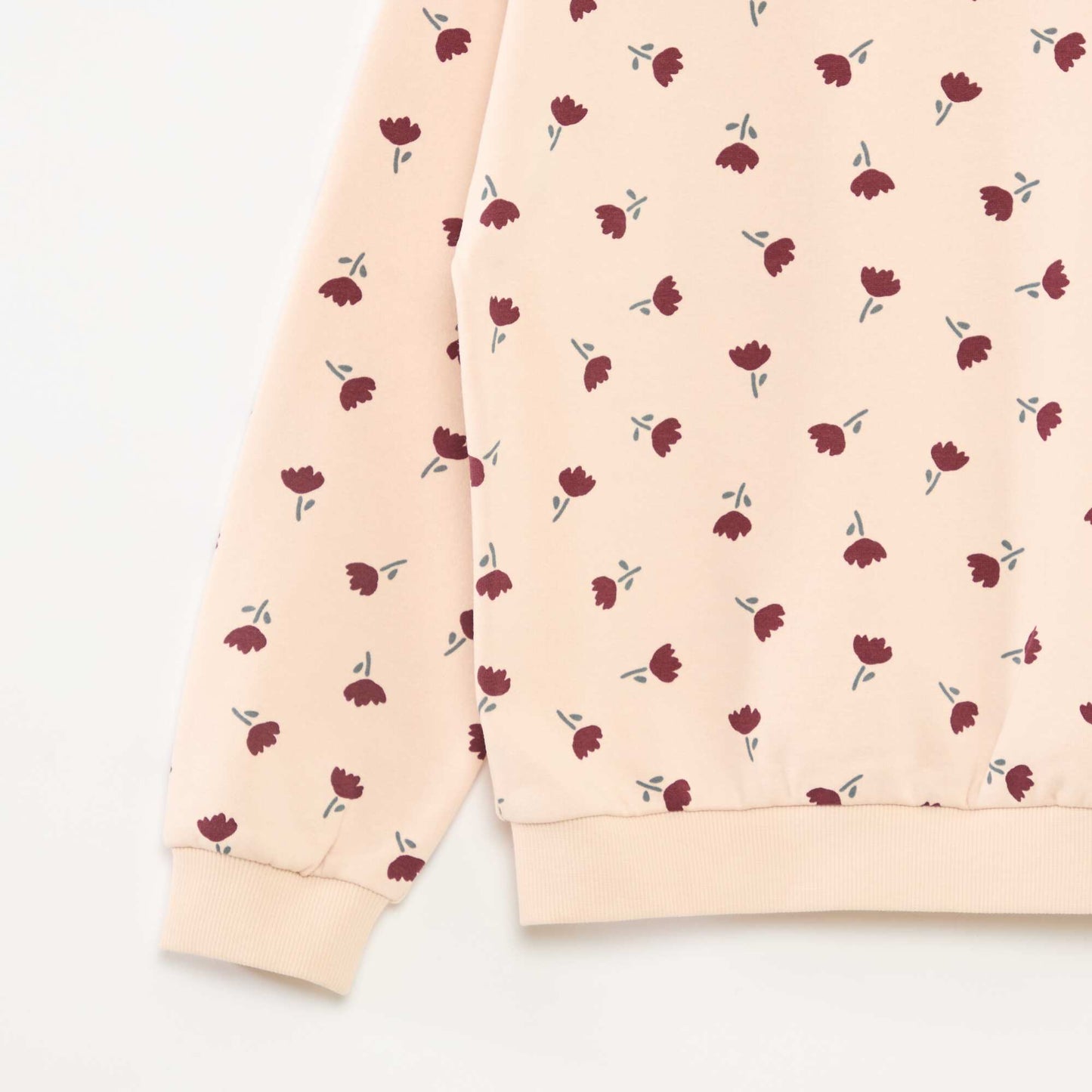Sweat à manches longues avec imprimé ROSE