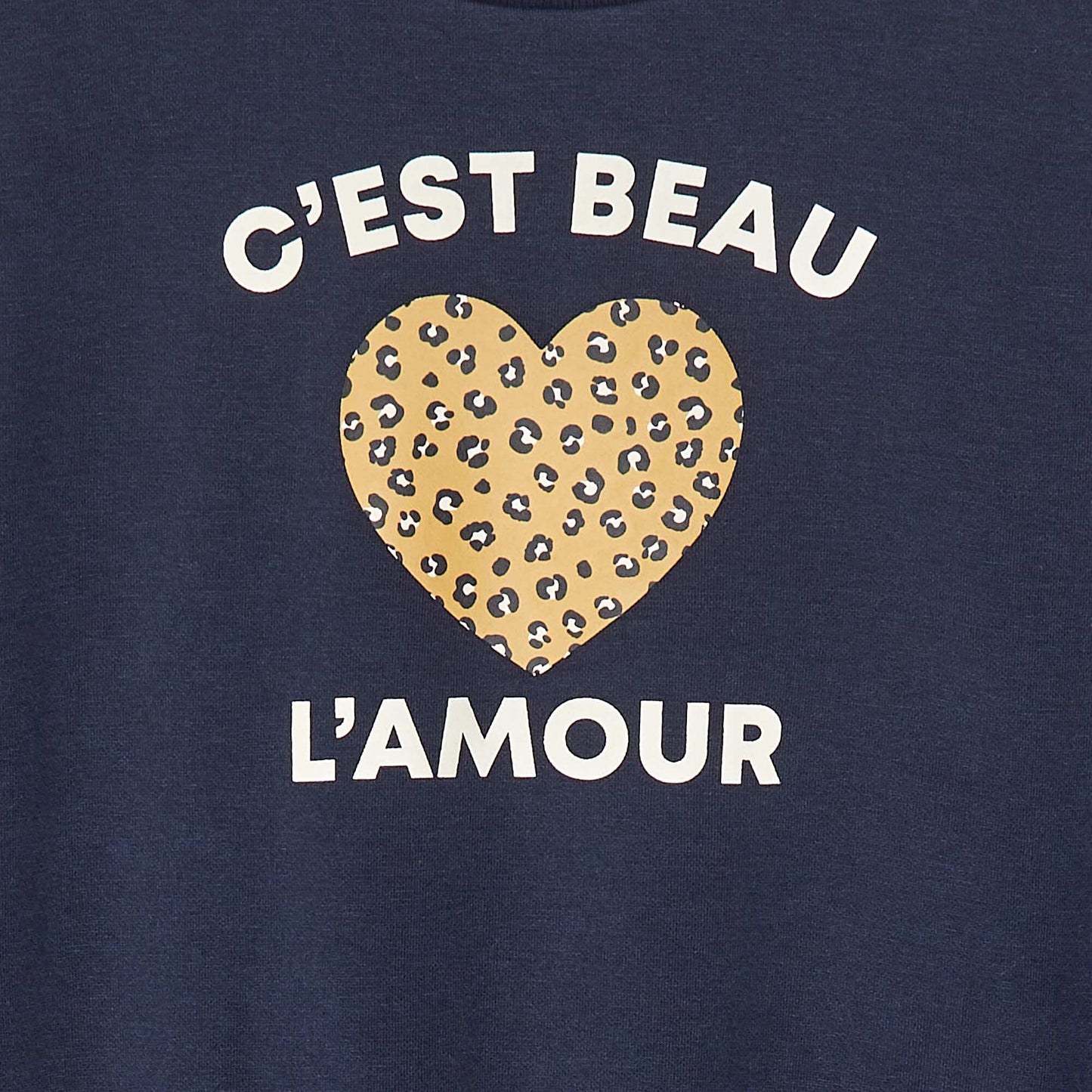 Sweat à manches longues avec imprimé BLEU