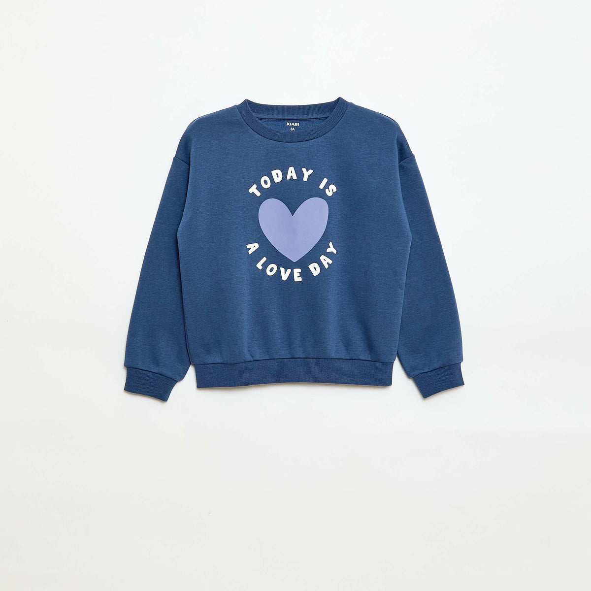 Sweat à manches longues avec imprimé BLEU