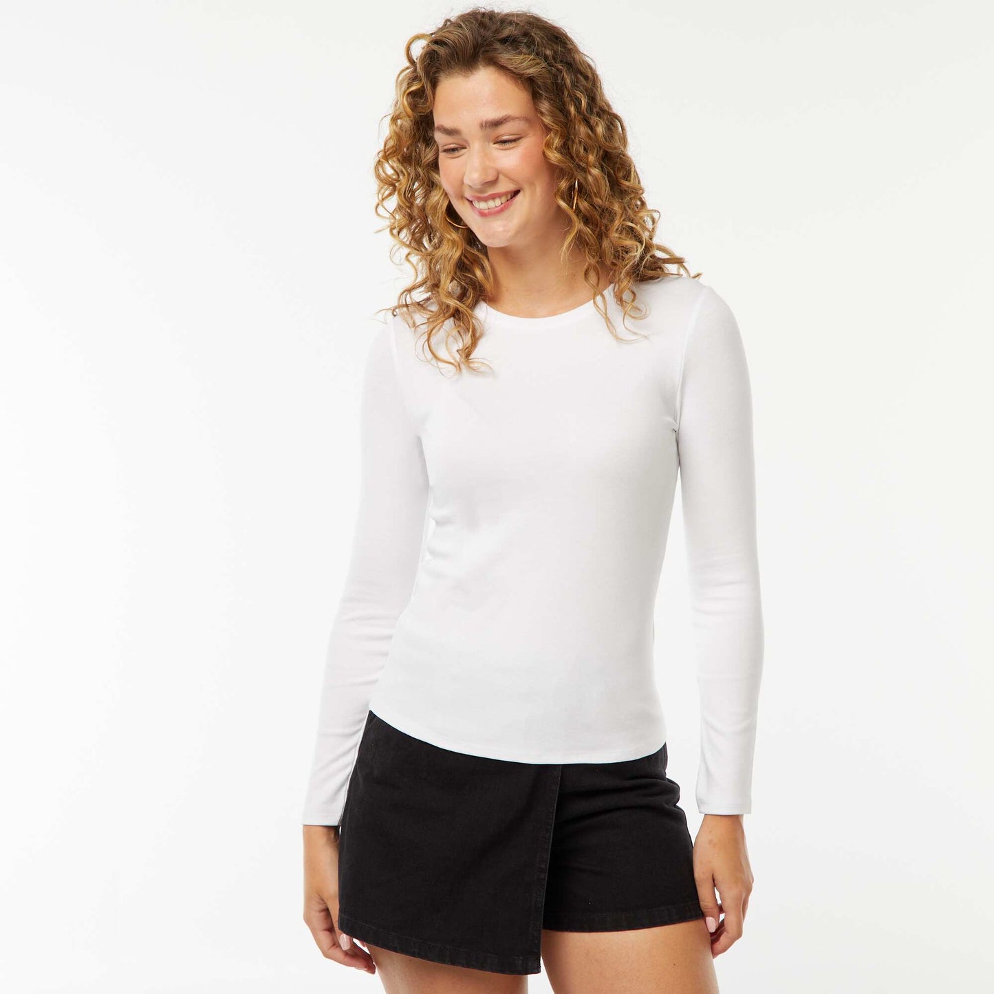 T-shirt à manches longues BLANC