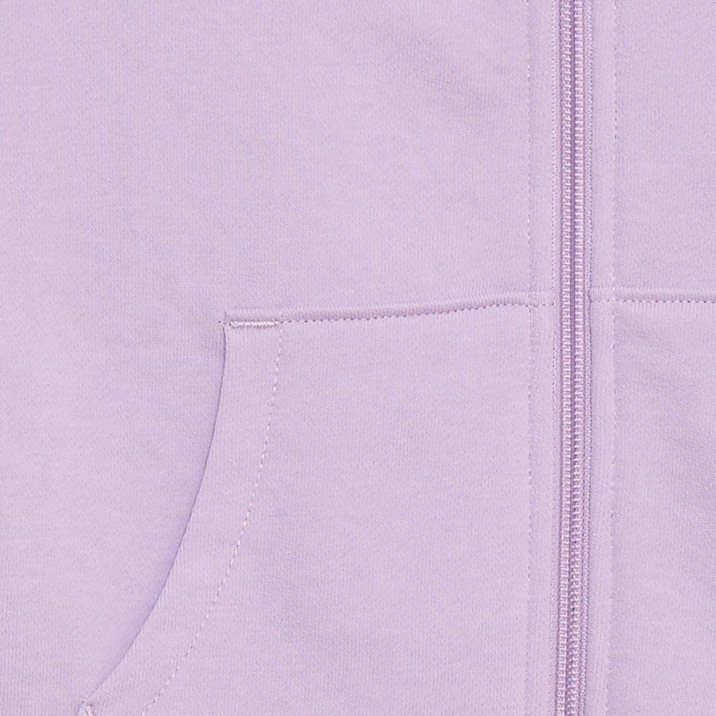 Sweat uni zippé à capuche VIOLET