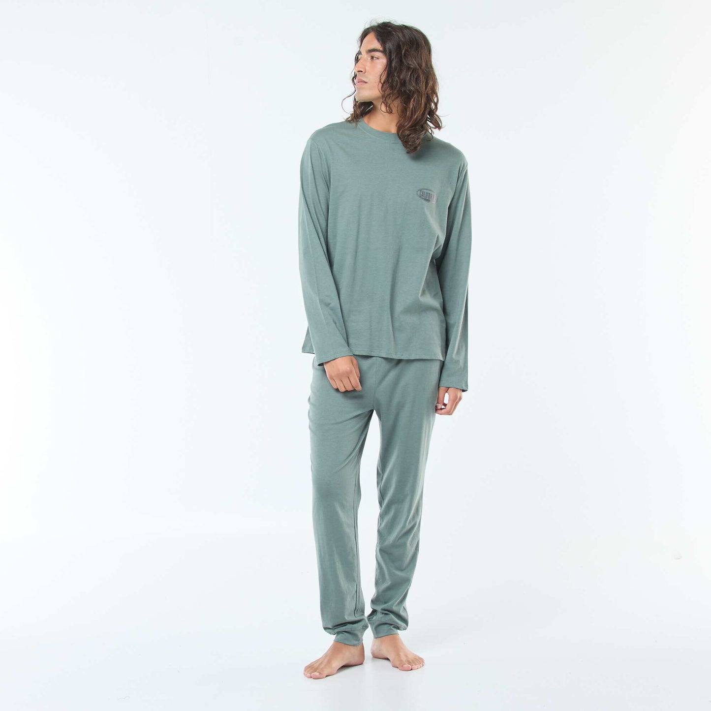 Ensemble pyjama long en jersey t-shirt + pantalon - 2 pièces VERT