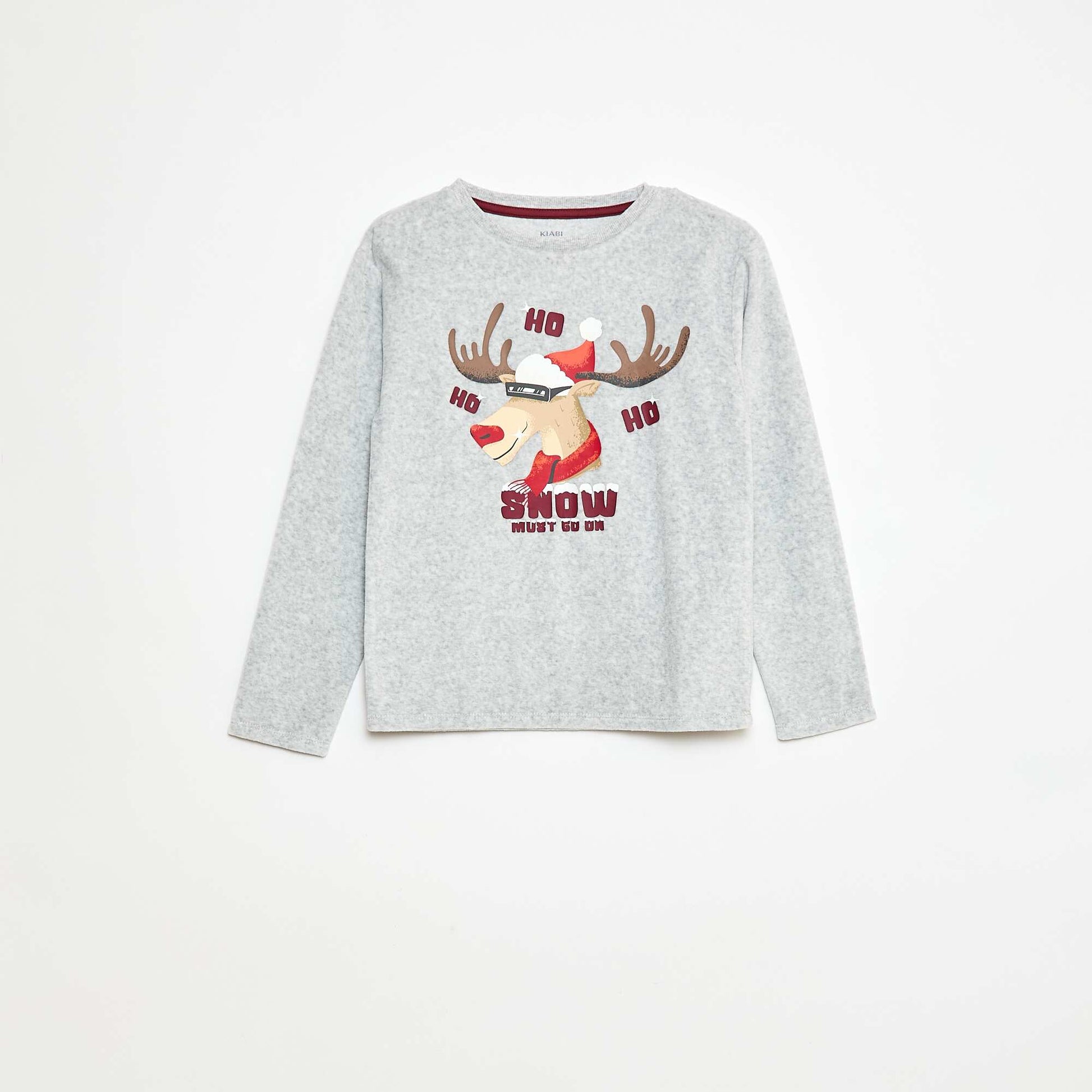 Ensemble de pyjama Noël avec bonnet GRIS