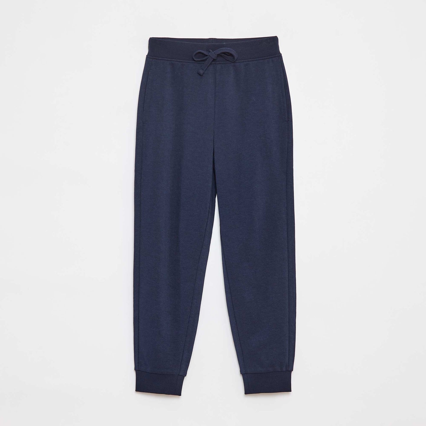 Jogging uni avec taille élastiquée BLEU