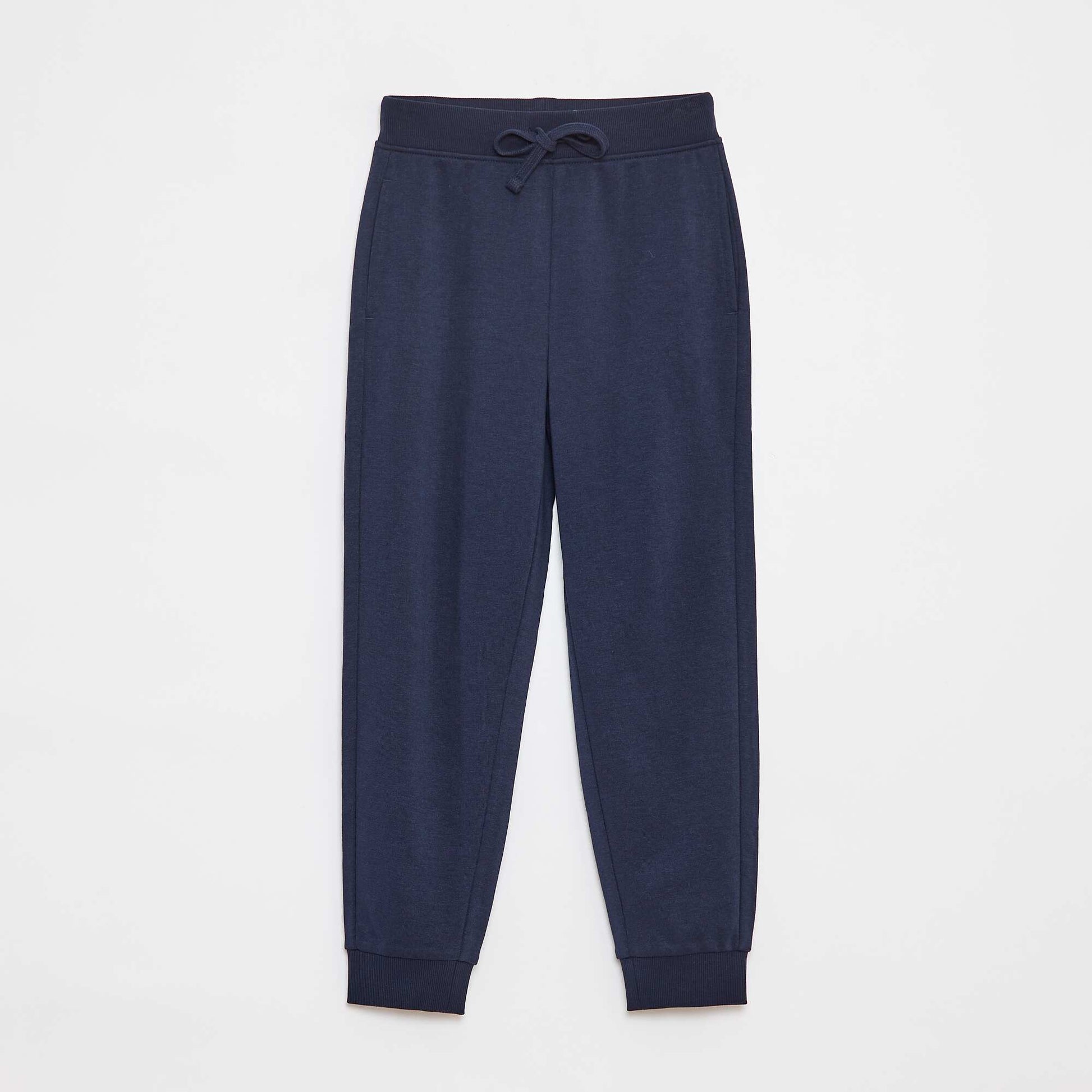 Jogging uni avec taille élastiquée BLEU