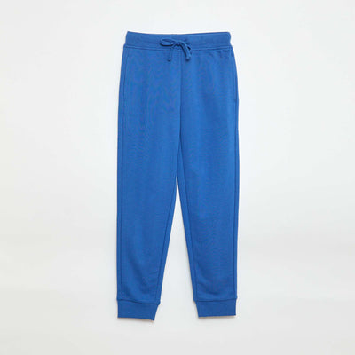 Jogging uni avec taille élastiquée BLEU