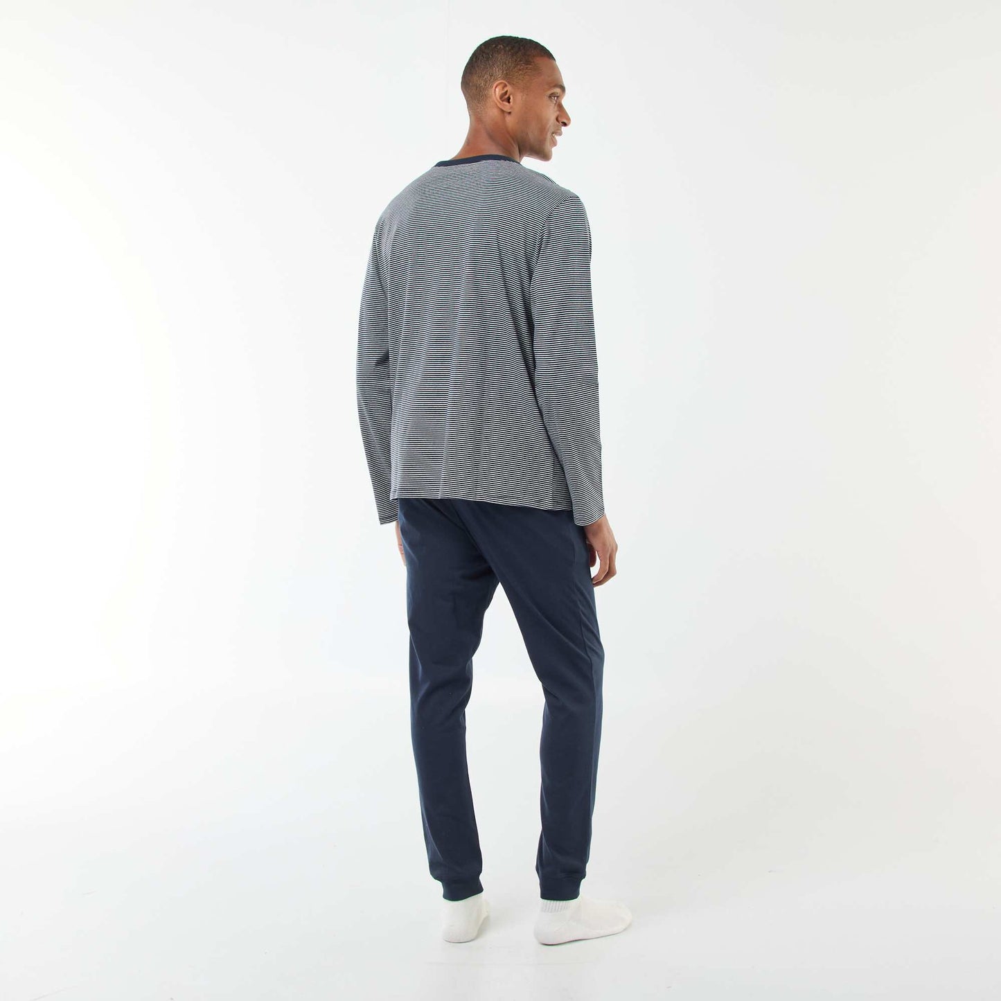 Ensemble pyjama long t-shirt + pantalon - 2 pièces BLEU