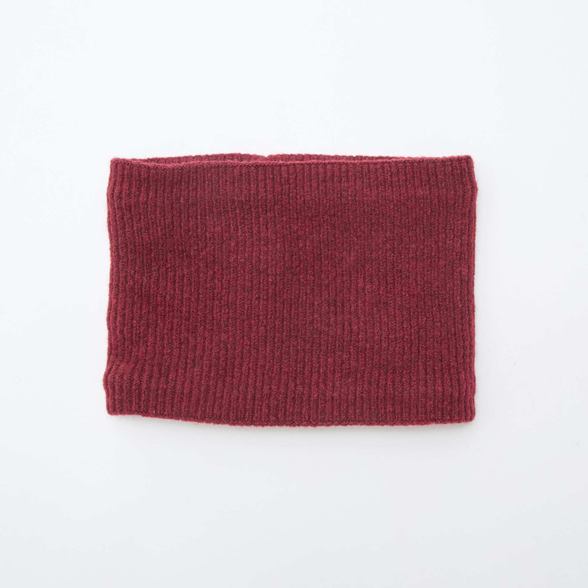 Snood en maille unie ROUGE