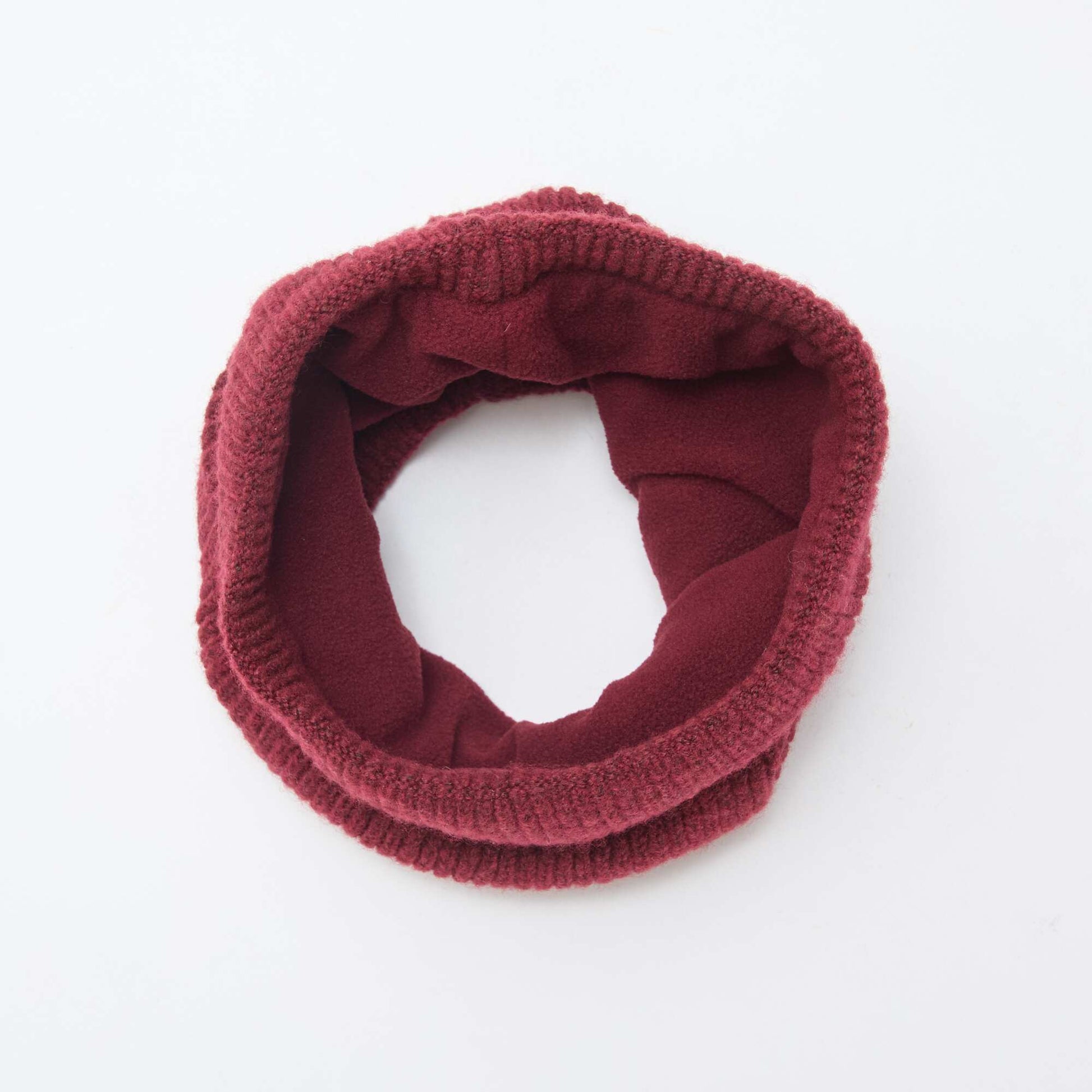 Snood en maille unie ROUGE