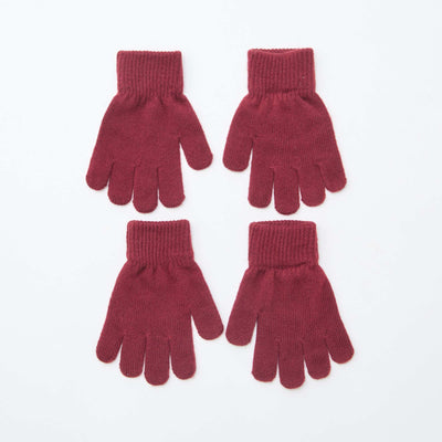 Lot de 2 paires de gants en maille ROUGE