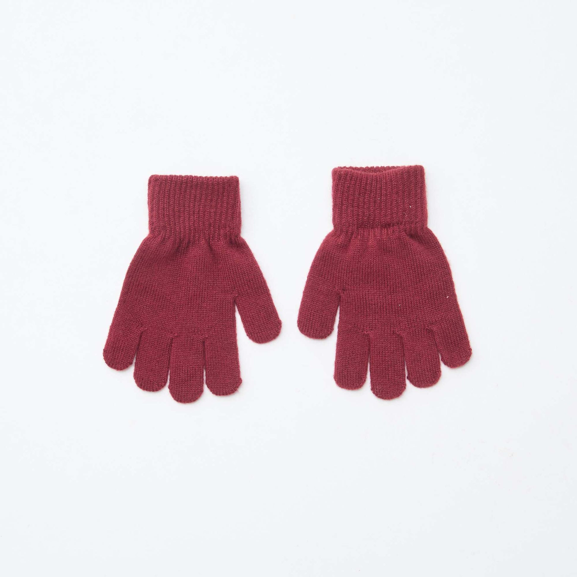 Lot de 2 paires de gants en maille ROUGE