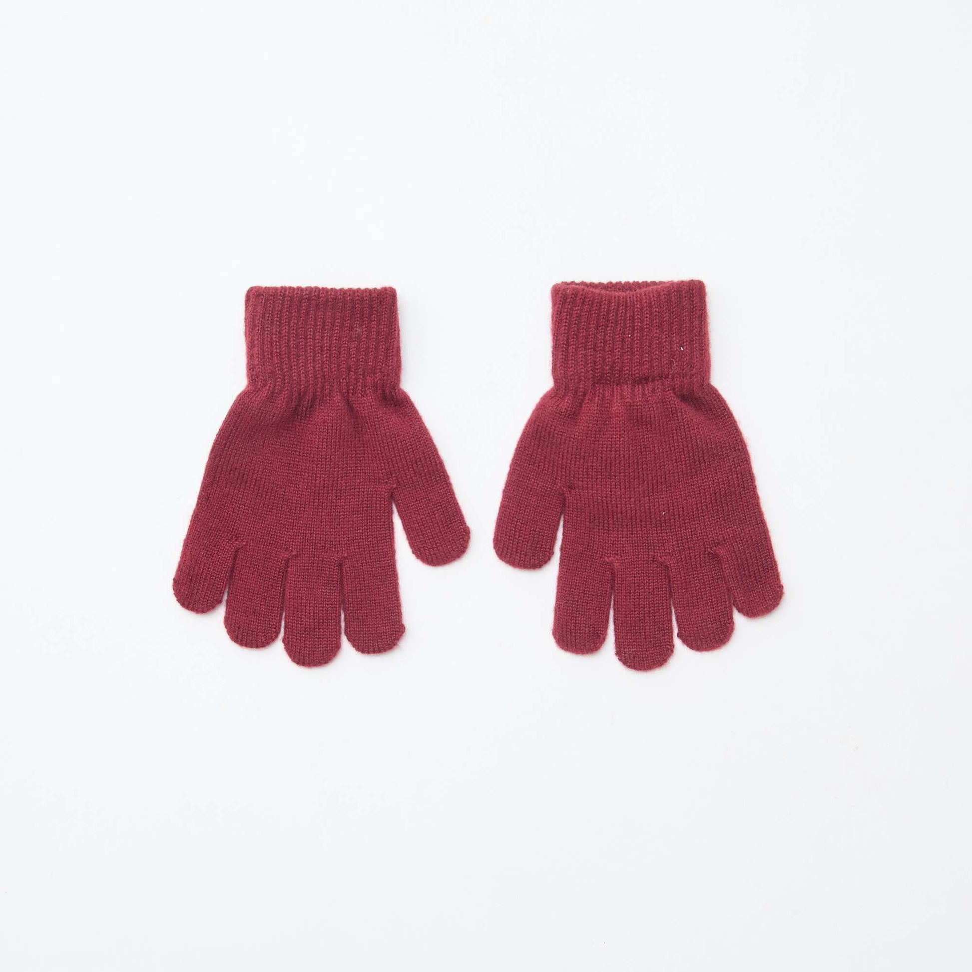 Lot de 2 paires de gants en maille ROUGE