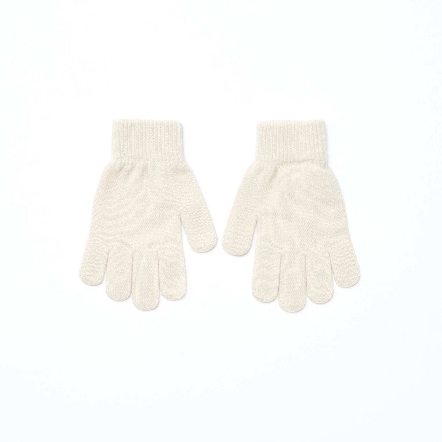 Lot de 2 paires de gants en maille BLANC