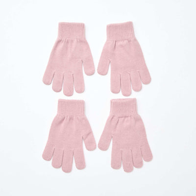 Lot de 2 paires de gants en maille ROSE