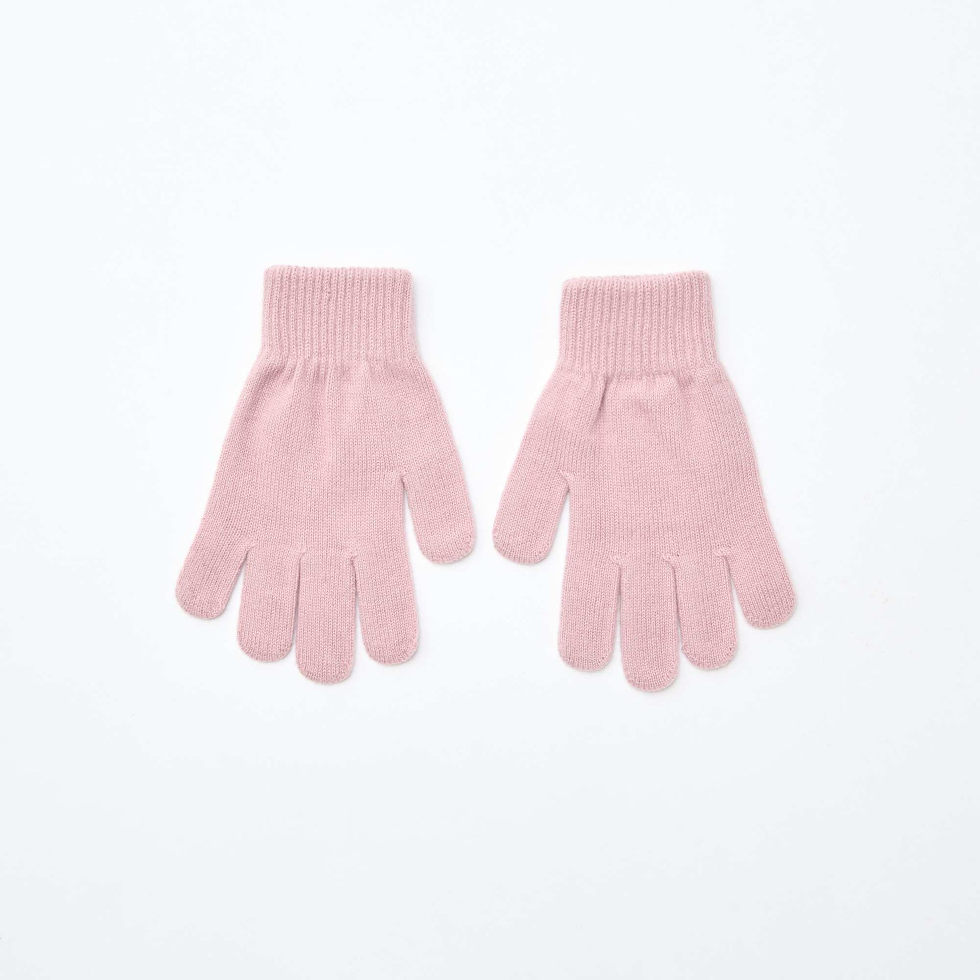 Lot de 2 paires de gants en maille ROSE