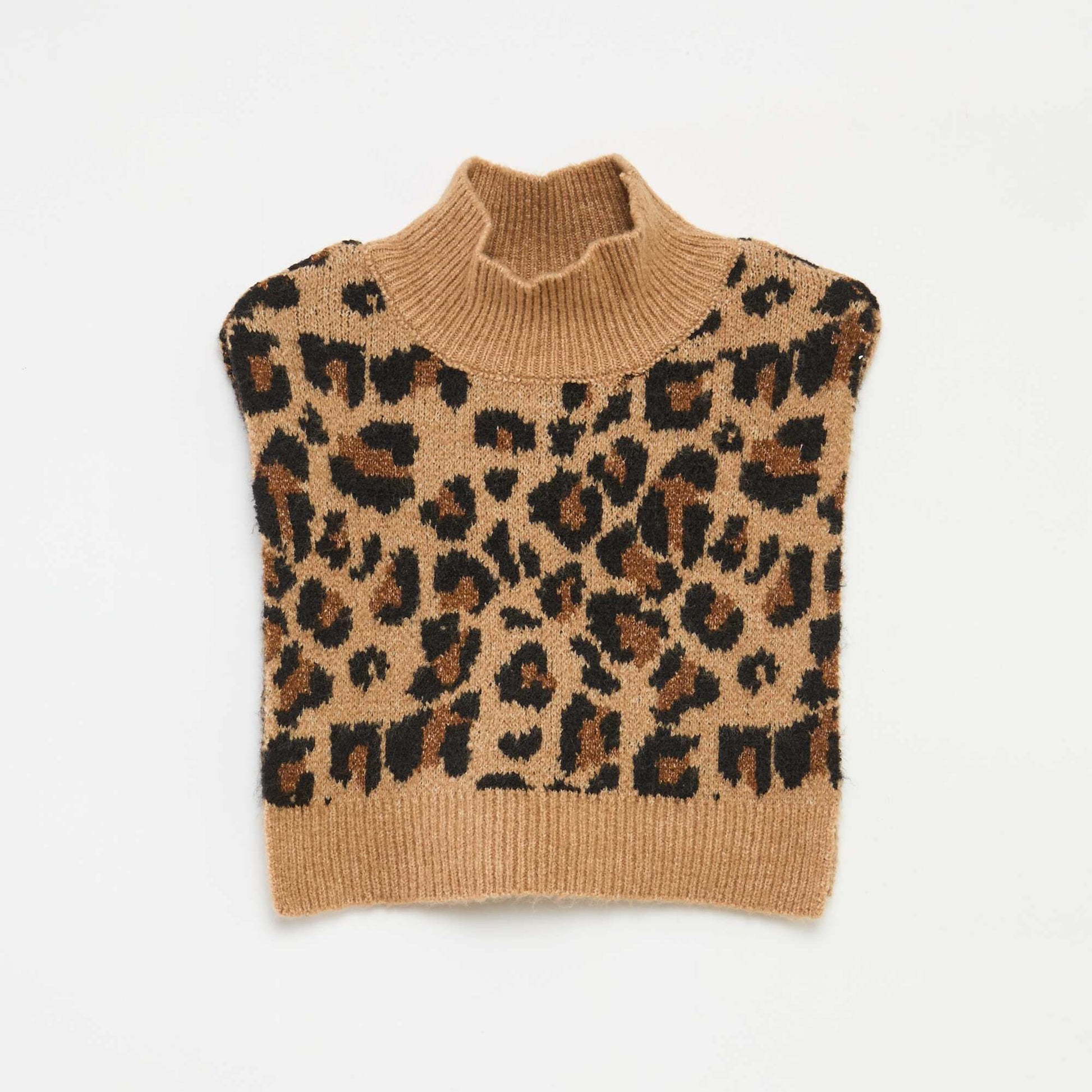 Snood plastron col montant MARRON