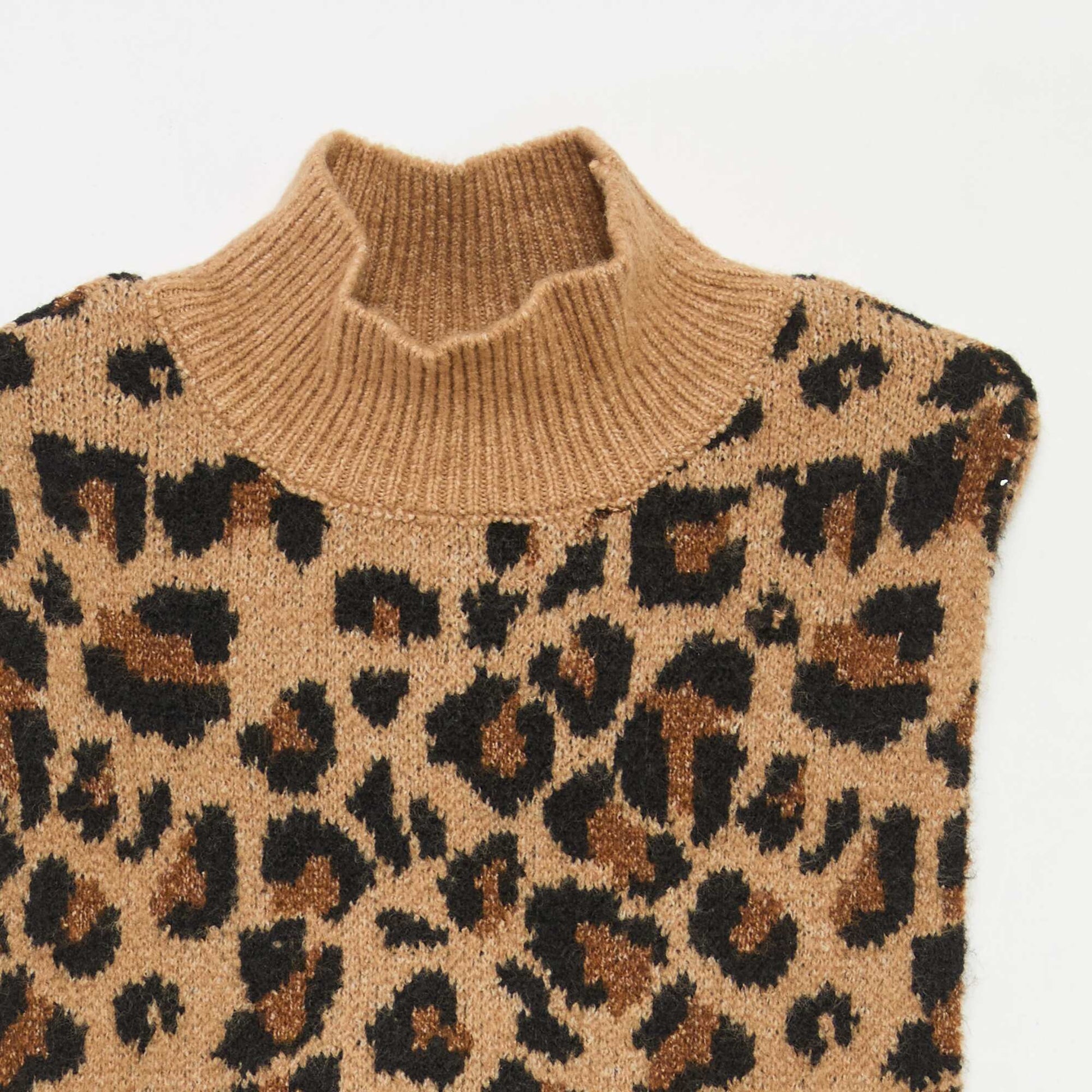 Snood plastron col montant MARRON