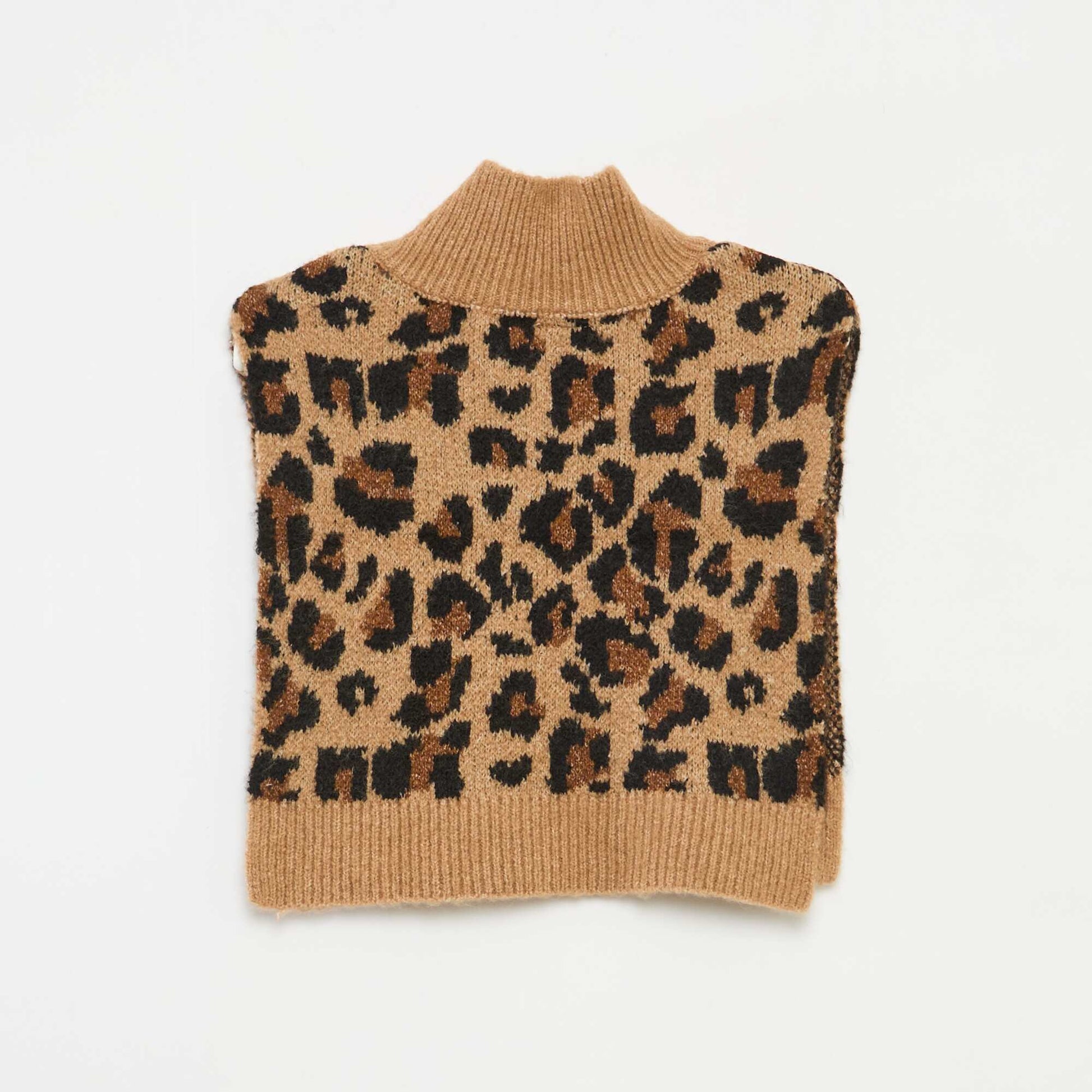 Snood plastron col montant MARRON