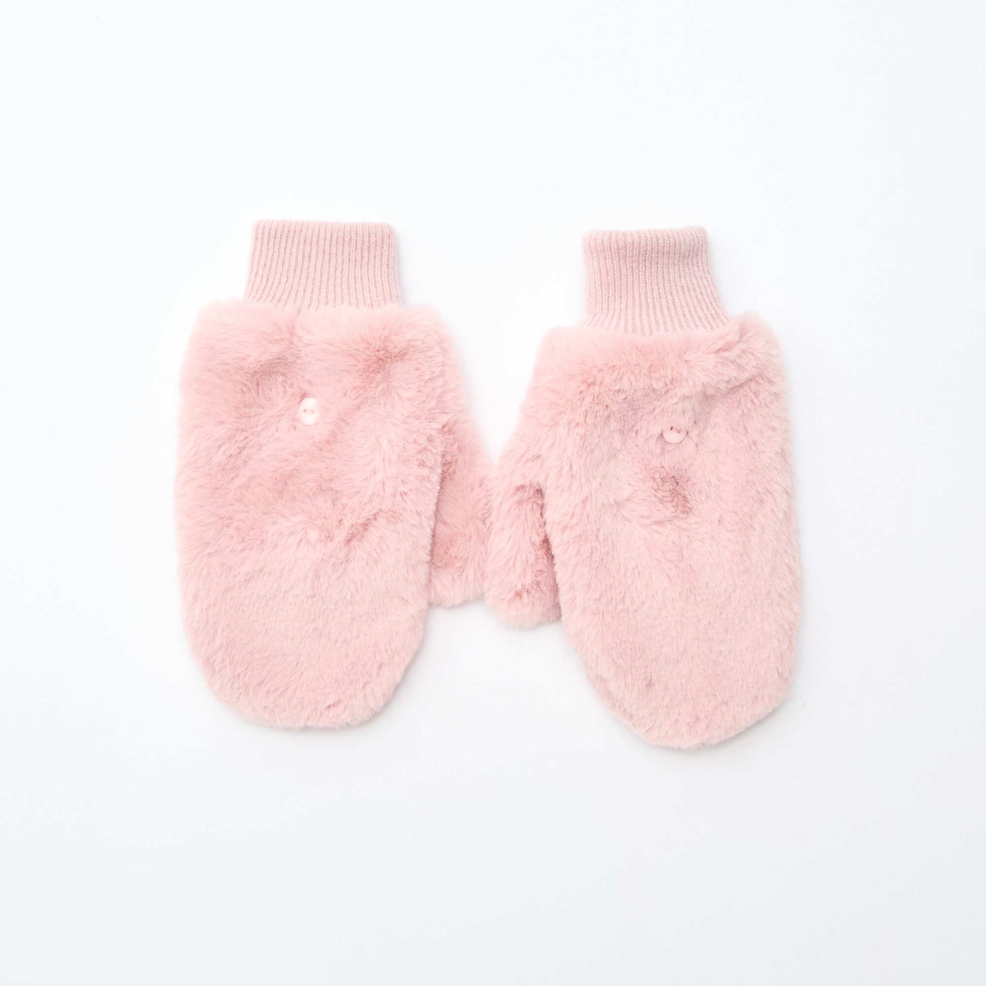 Paire de moufles/mitaines ROSE