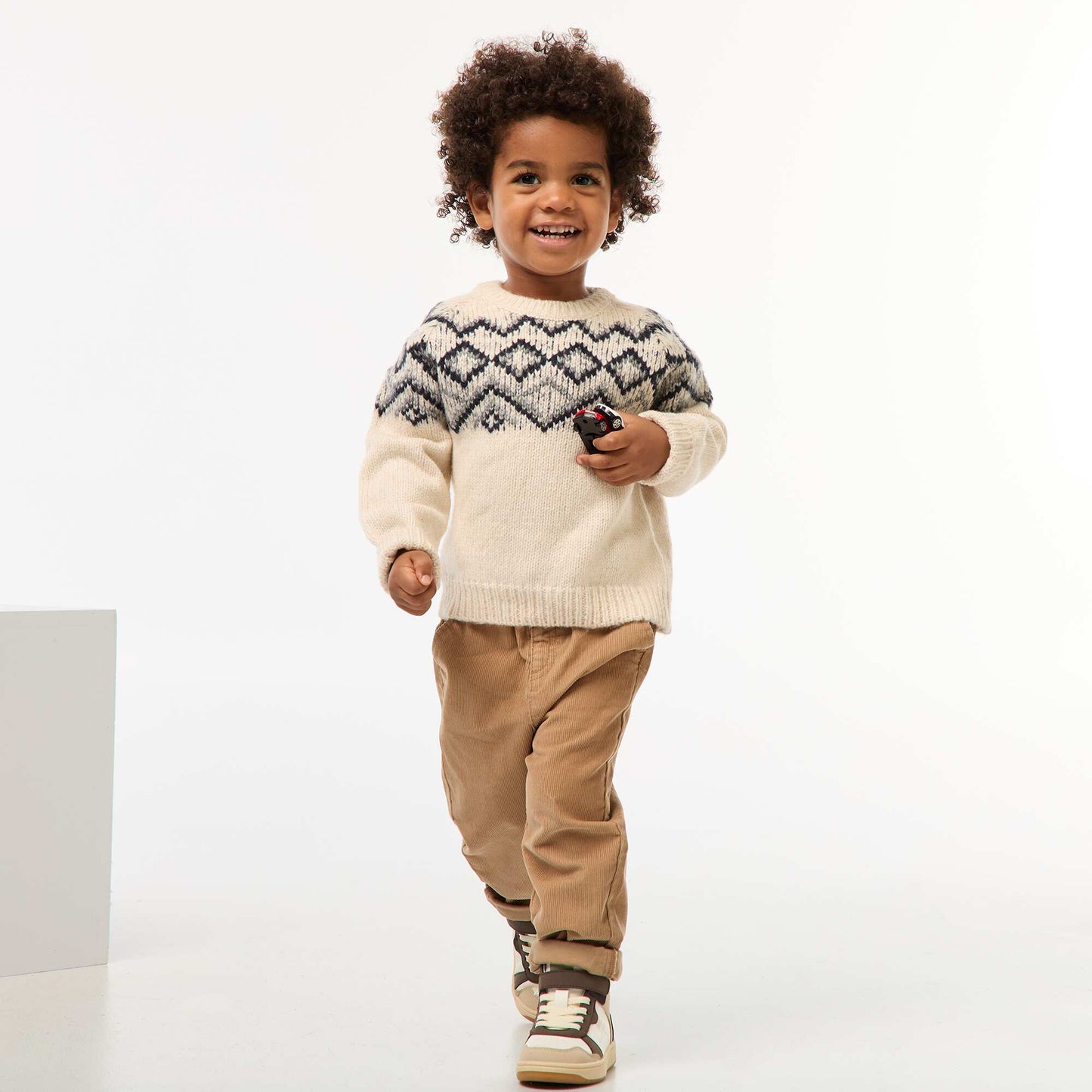 Pull chaud jacquard BLANC