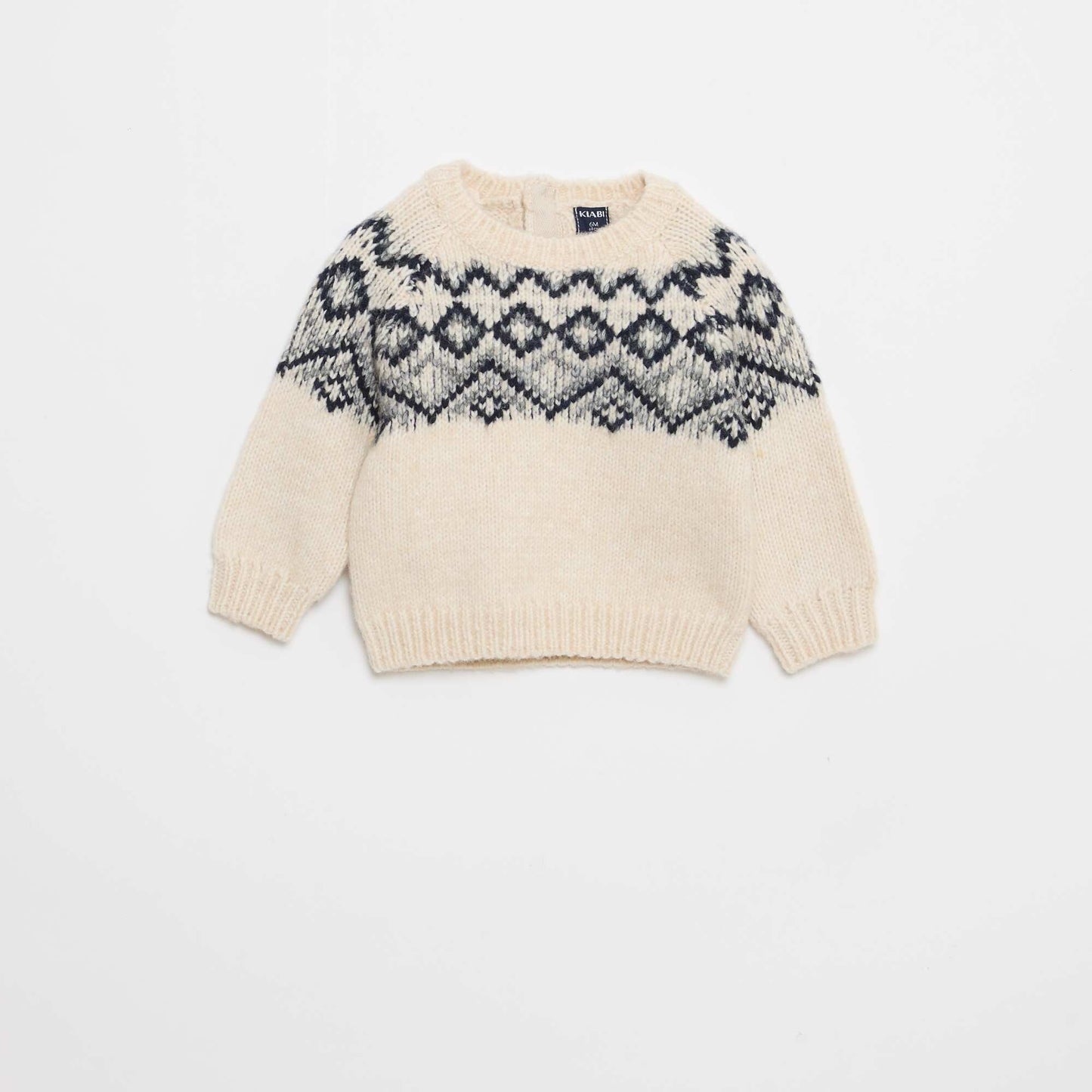 Pull chaud jacquard BLANC