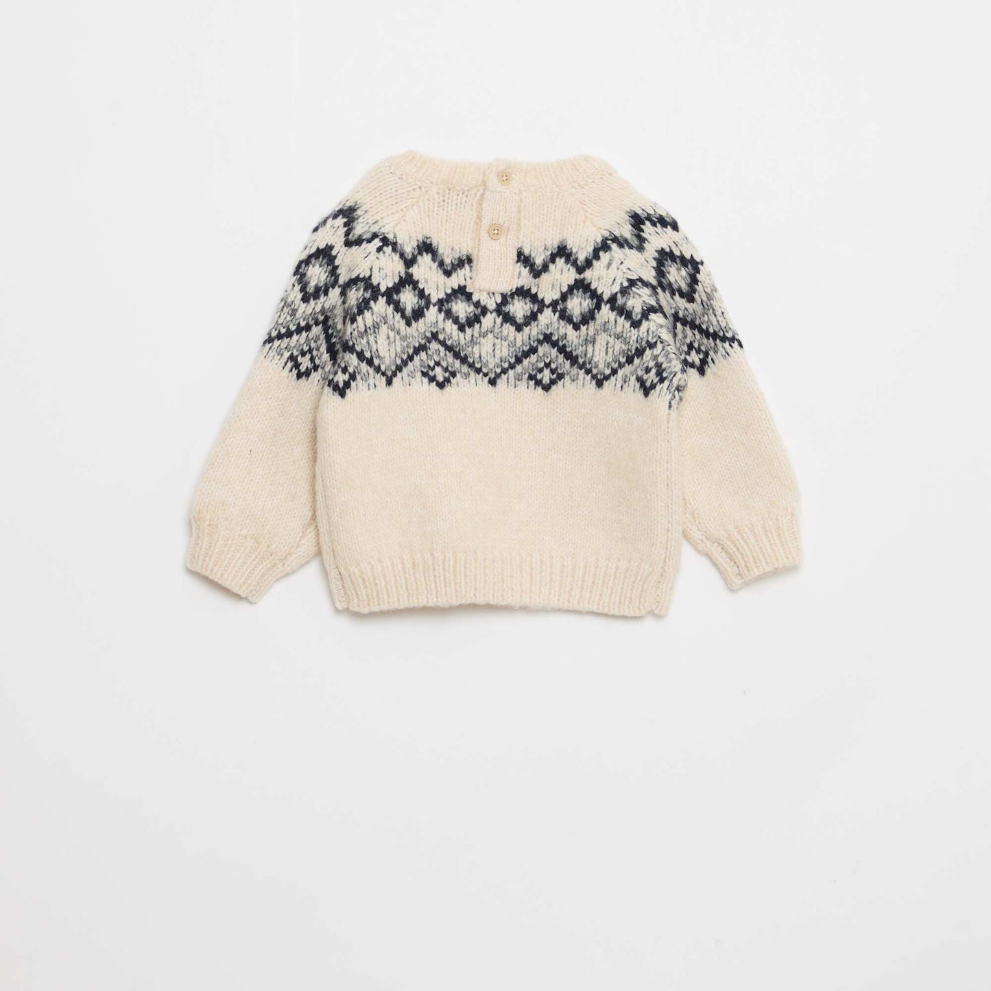 Pull chaud jacquard BLANC