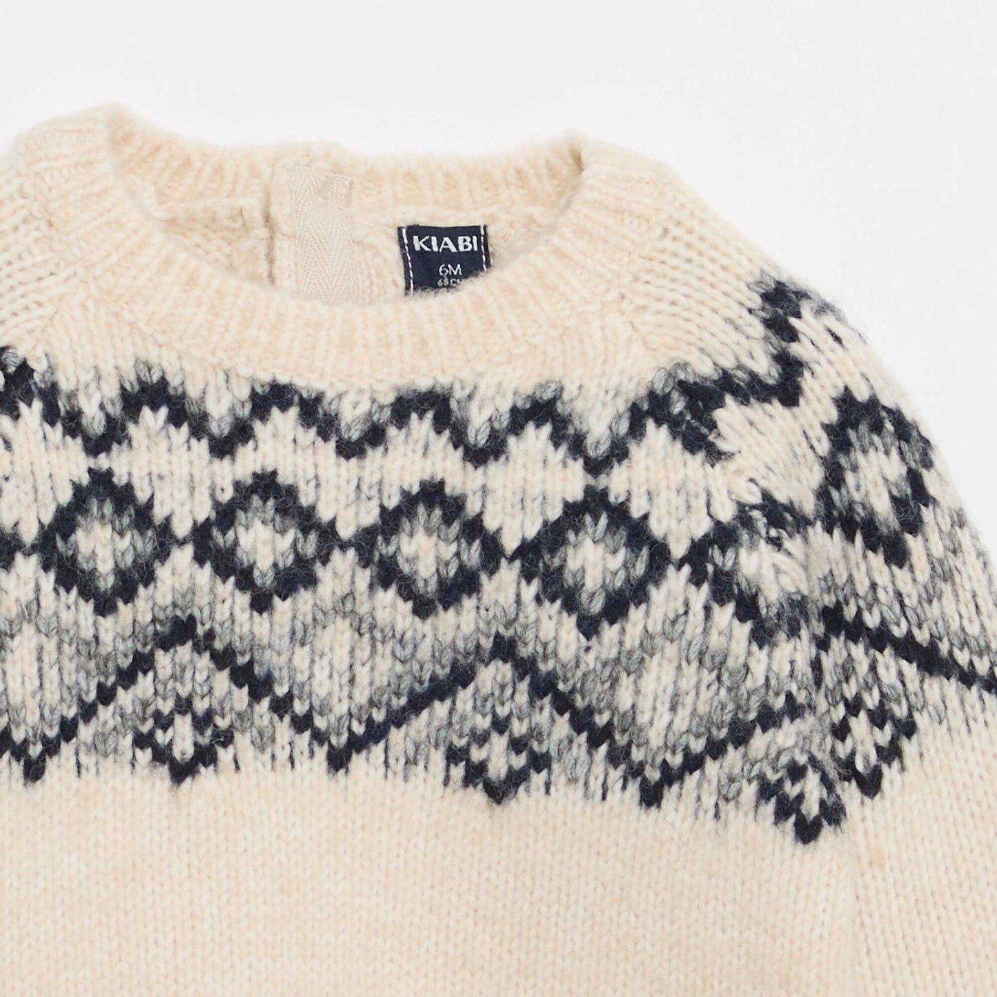 Pull chaud jacquard BLANC